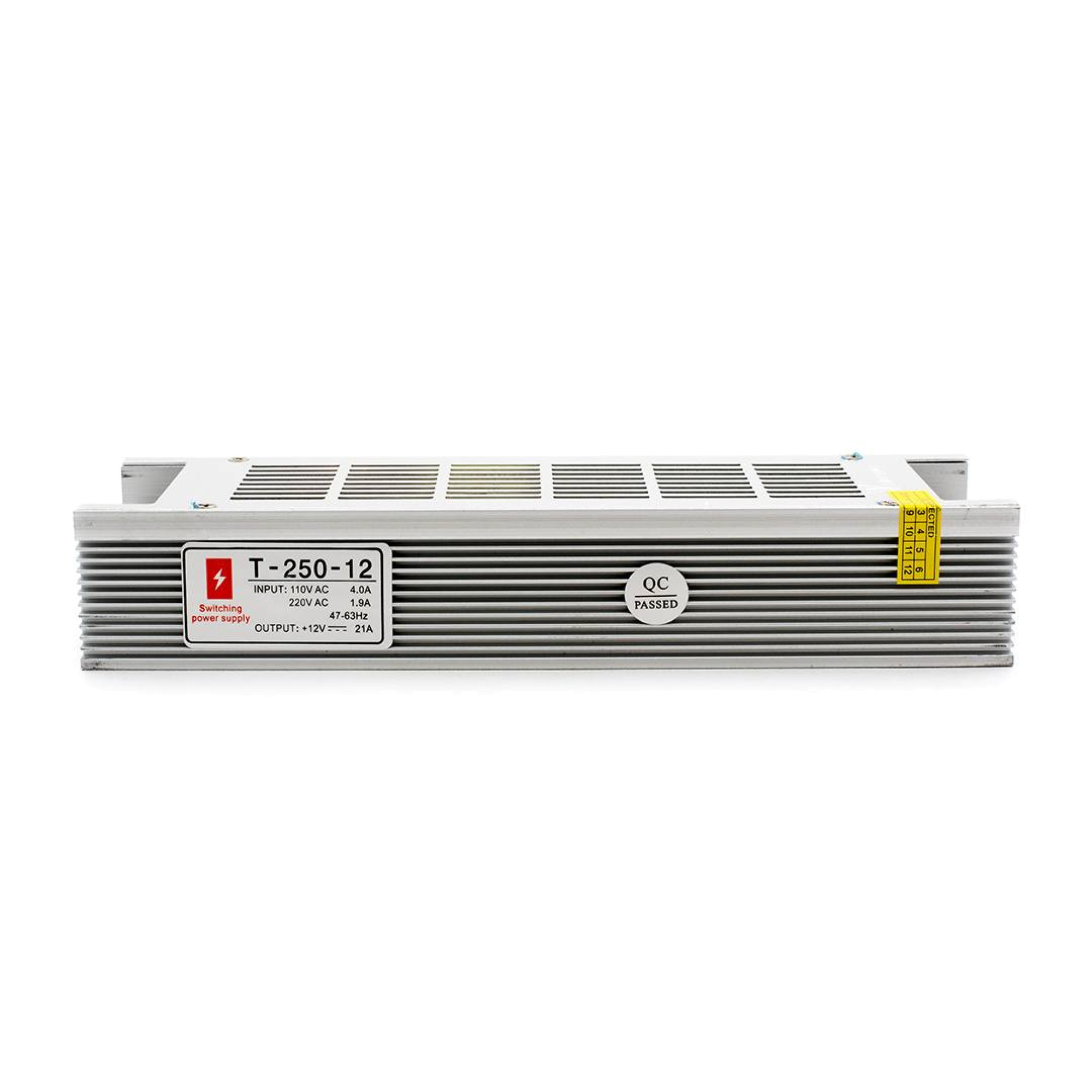 Блок питания компактный (узкий), 250 W, 12V SWG