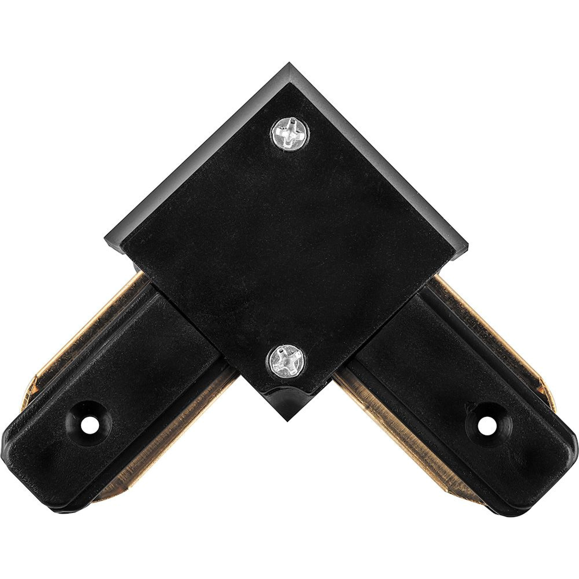 LD1001 коннектор угловой для шинопровода, черный Feron 