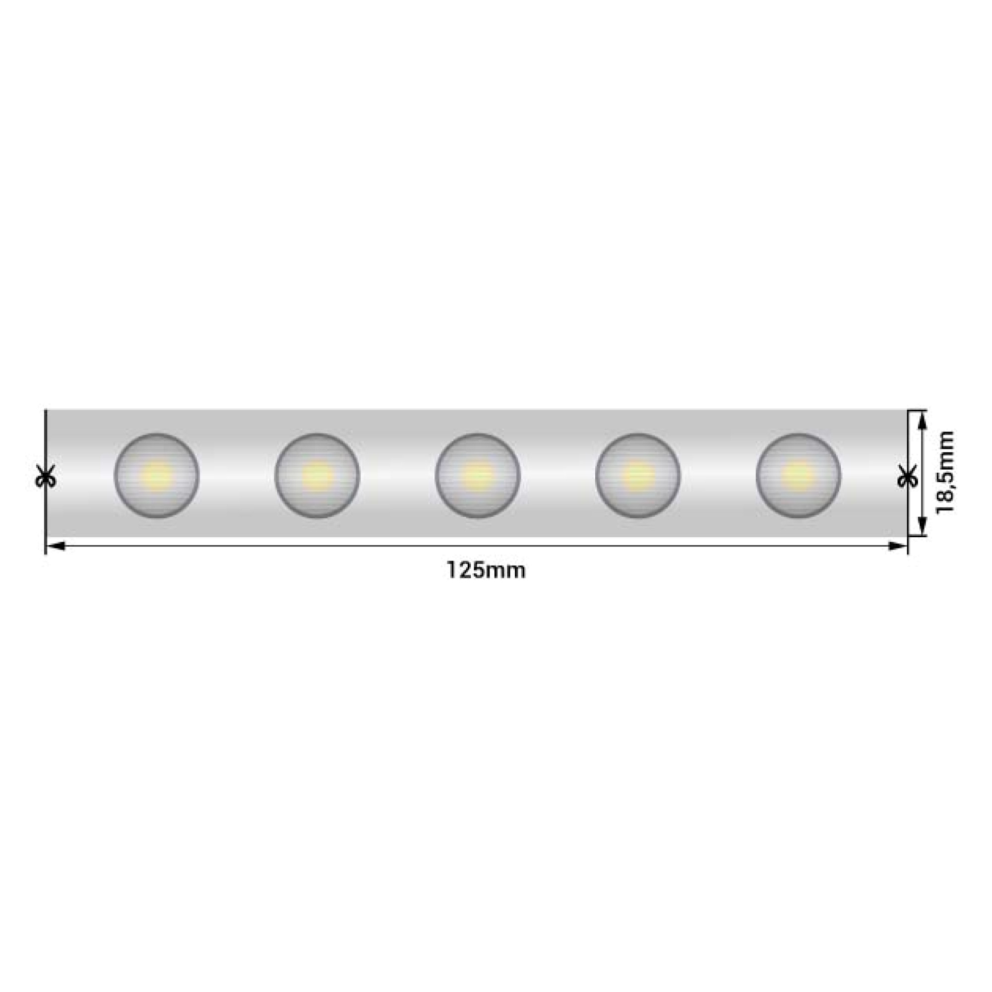 Лента светодиодная Wallwasher 2835, 48 LED/м, 18 Вт/м, 24В , IP67, Цвет: Нейтральный (1метр) SWG