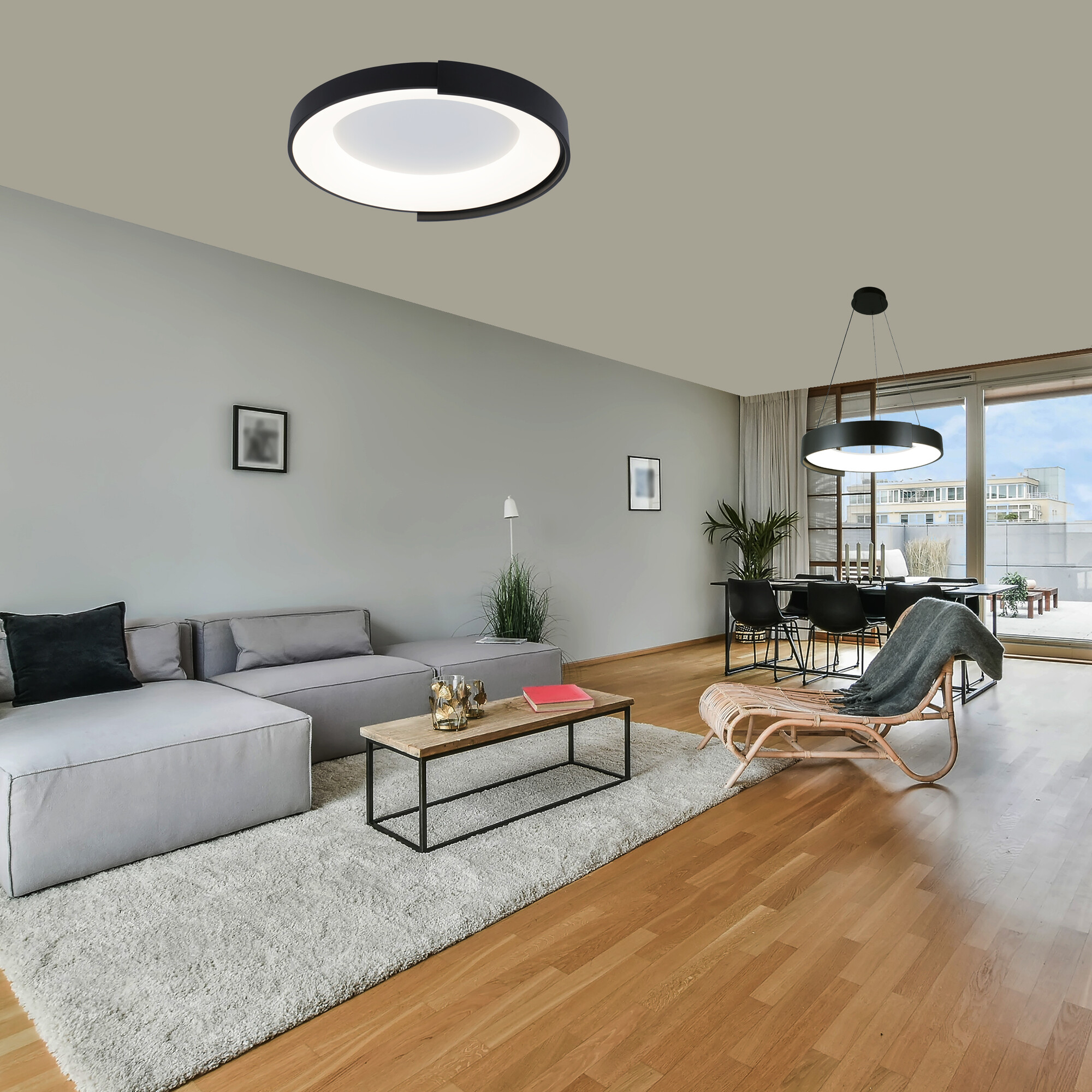 Светильник подвесной светодиодный 50 Вт 9000 Лм Чёрный Signimpress