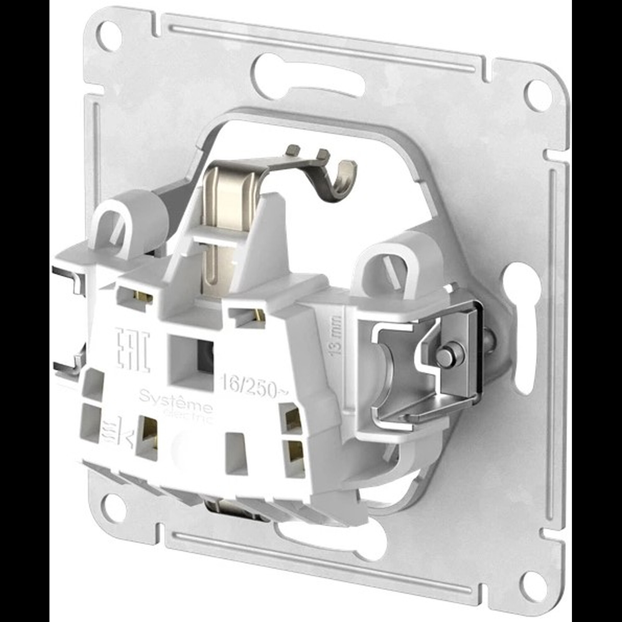 Розетка с заземлением Schneider Electric Atlasdesign 16А, быстрозажим. клем., белый