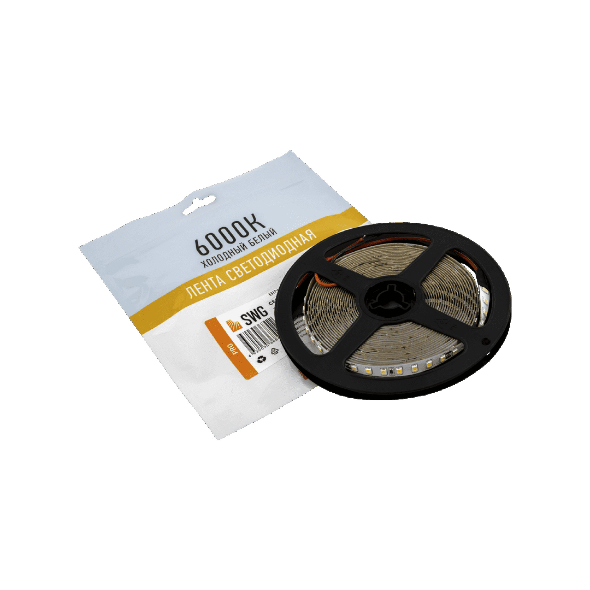 Лента светодиодная ПРО SMD2835 126LED/м 13Вт/м 24В IP20 Цвет:Холодный белый (1метр) SWG