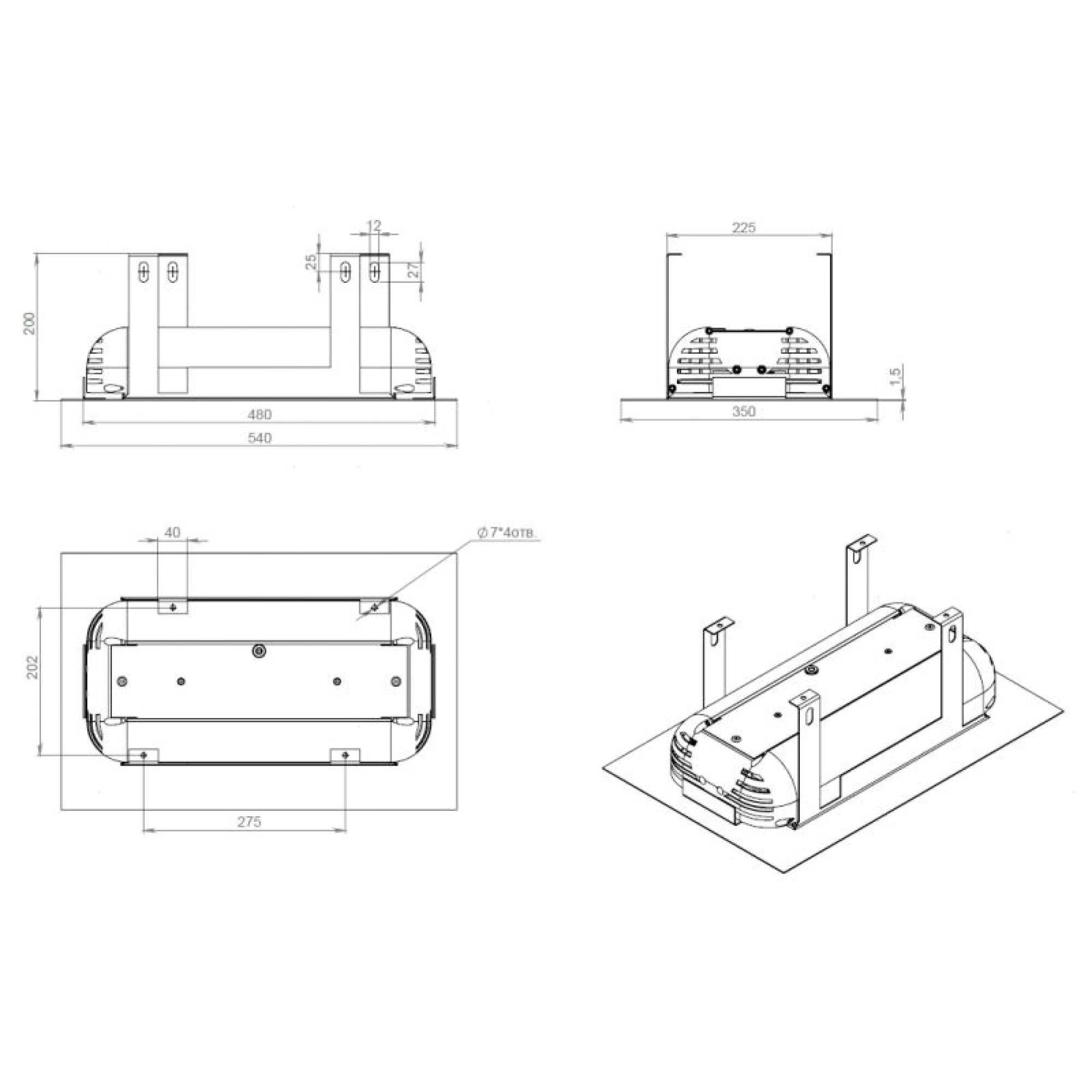 Светильник светодиодный ДВУ 07-104-50-Д110 (104 Вт, 13142 Лм, 8,1 кг) Ферекс