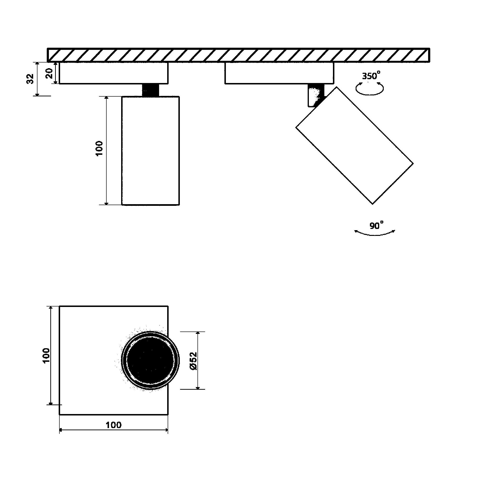 Крепление сменное М11 MINI VILLY, настенное поворотное накладное, цвет белый SWG