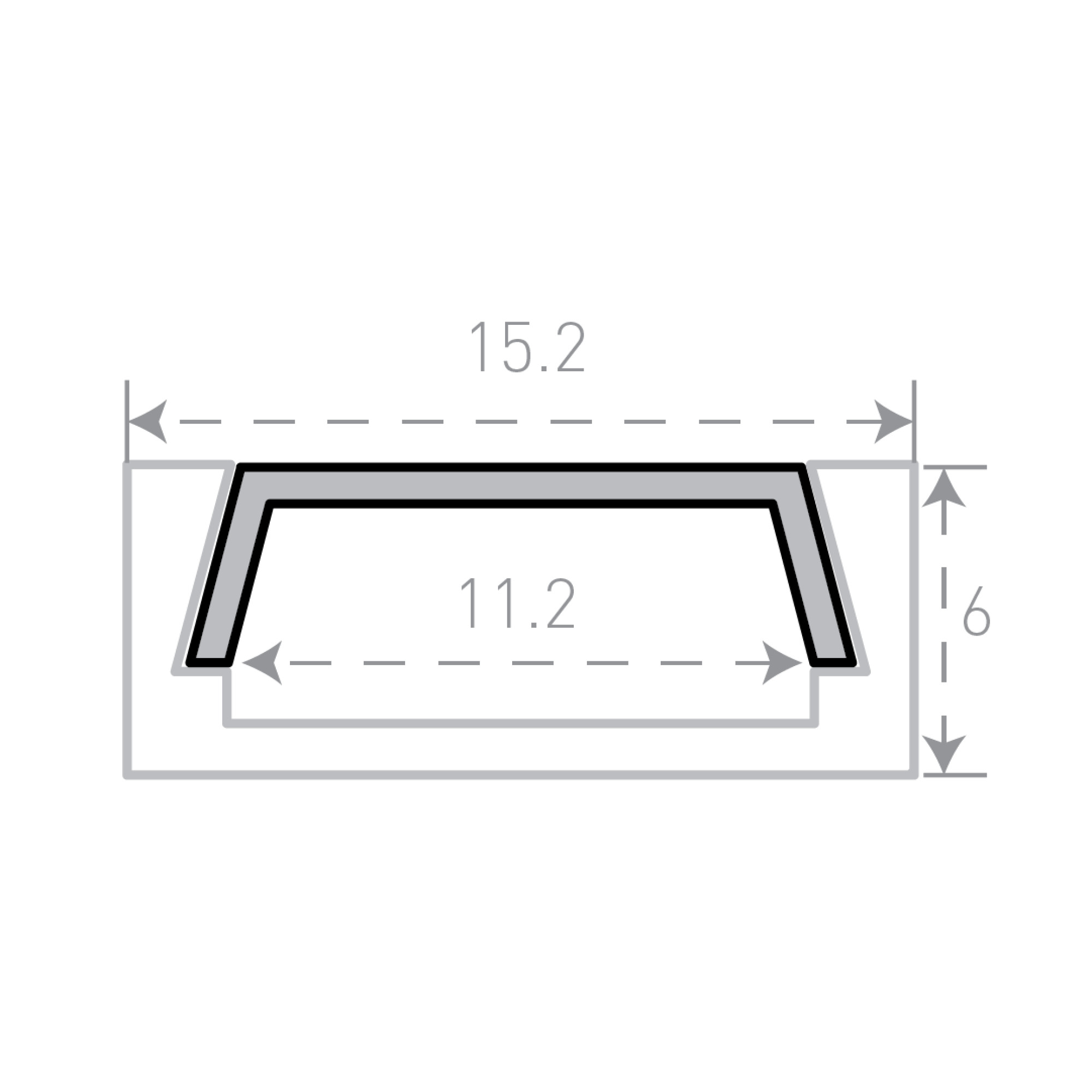 Профиль накладной алюминиевый SF-1506 (2м) (комплект) SWG