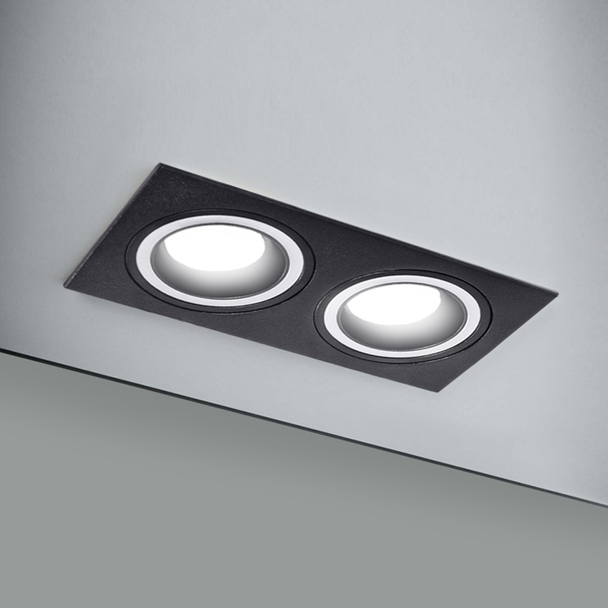 Светильник встраиваемый GU5.3 (MR16) с акрилом прямоугольник 47563 Чёрный SignImpress