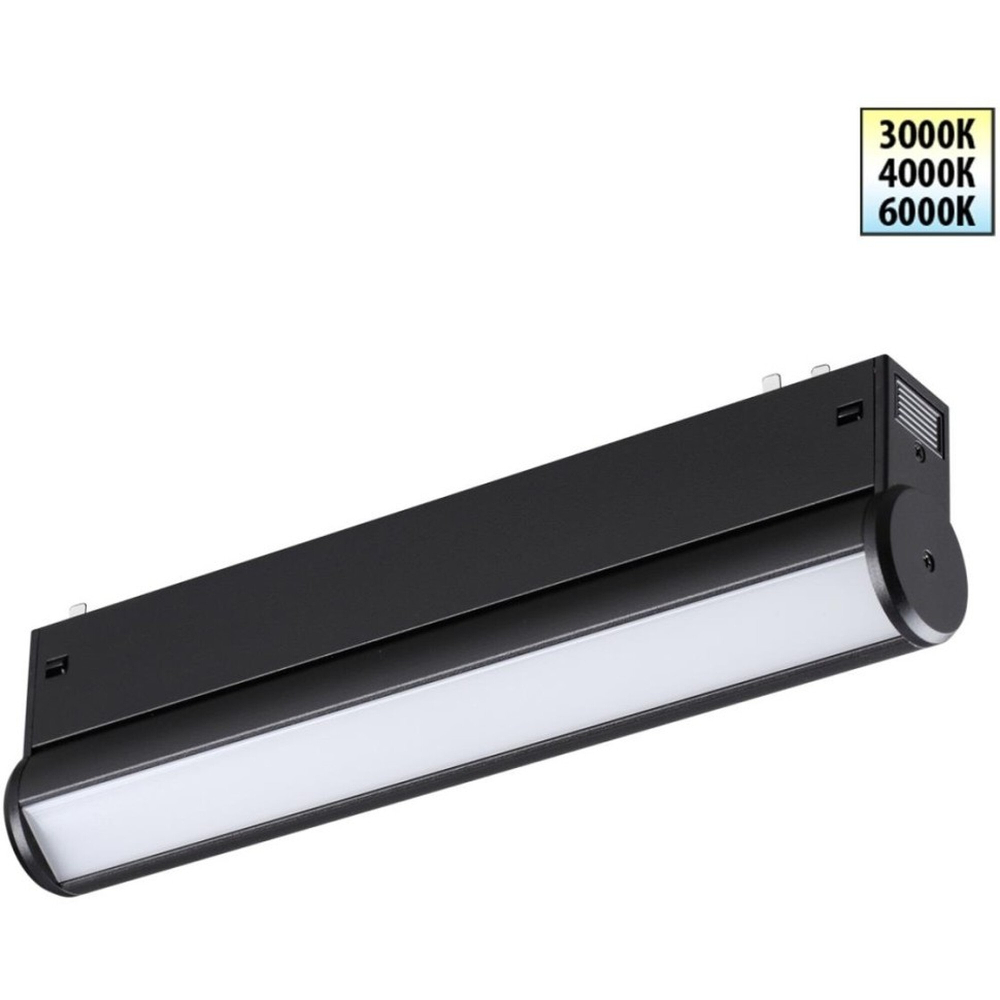 359950 PORT NT25 214 черный Трековый светильник с переключ. цв. темпер. IP20 LED 3000К4000К6000К 10W 90-240V VECTOR Novotech