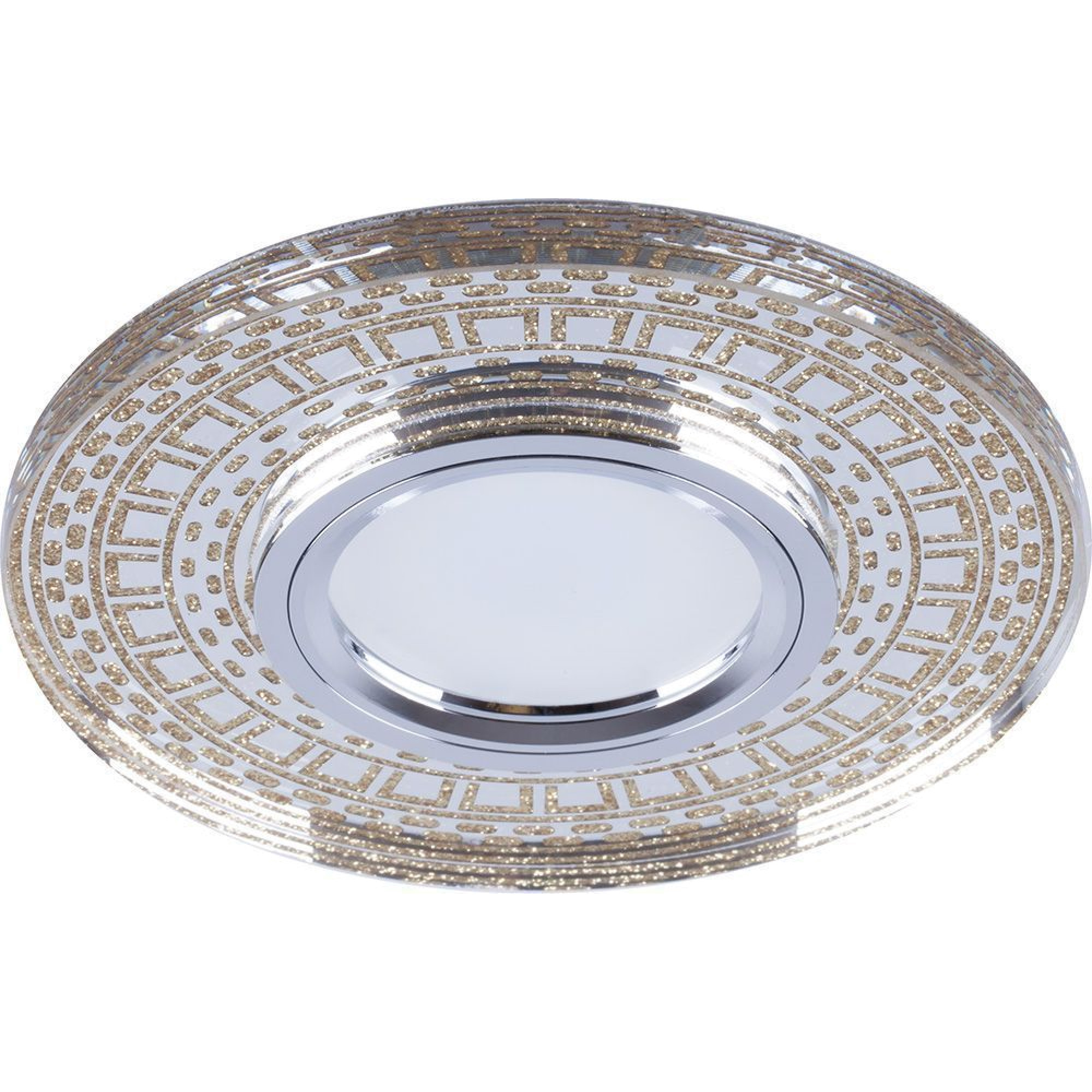 Светильник встраиваемый с LED подсветкой CD981 потолочный MR16 G5.3 прозрачный, золото Feron