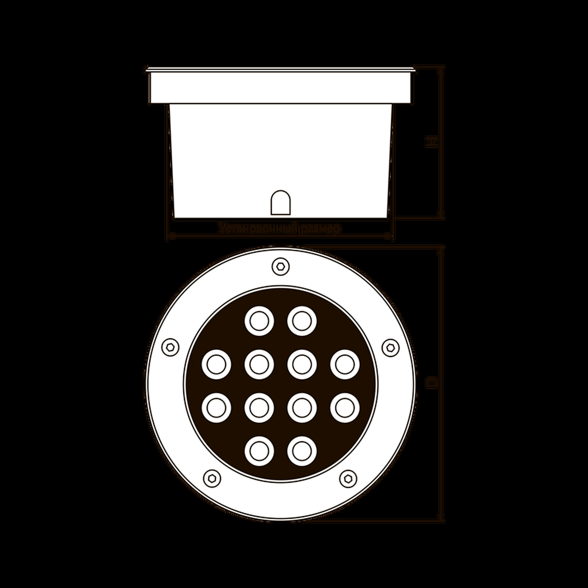 Светильник светодиодный встраиваемый PGR R130 7w 4000K 30° Сhrome IP67 Jazzway 