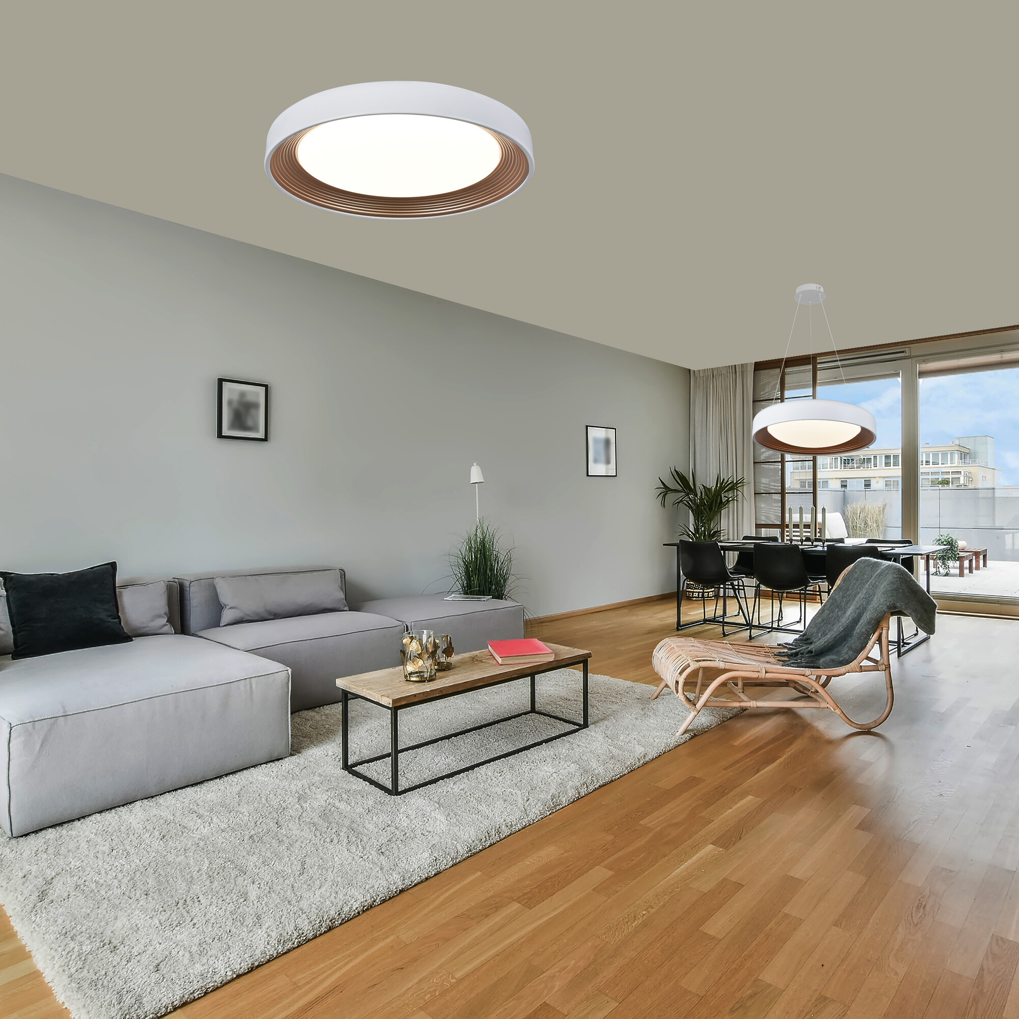 Светильник накладной светодиодный 40 Вт 7200 Лм Белый /Золото Signimpress