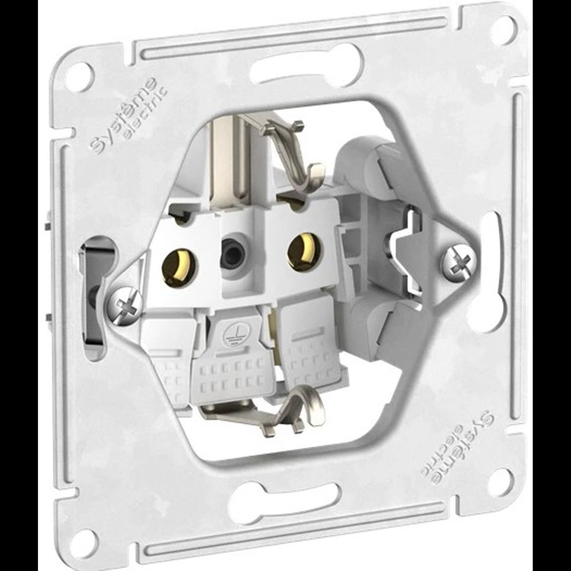 ATLASDESIGN РОЗЕТКА с заземлением, 16А, мех., быстрозажимные клеммы., КАРБОН