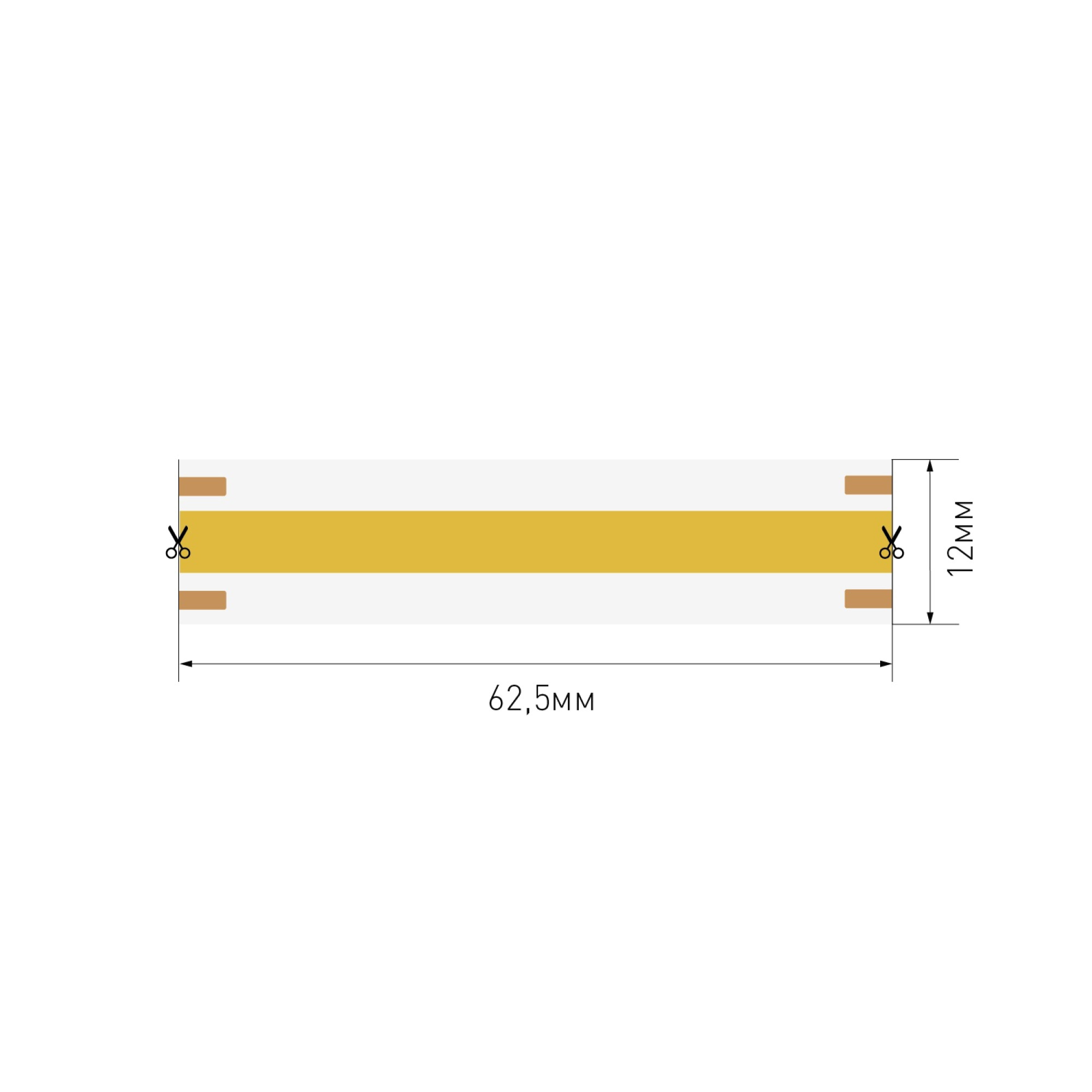 Лента светодиодная 5 в 1 ПРО COB, 560 LED/м, 16 Вт/м, 24В , IP20, Цвет: RGBWC (1м.) SWG 