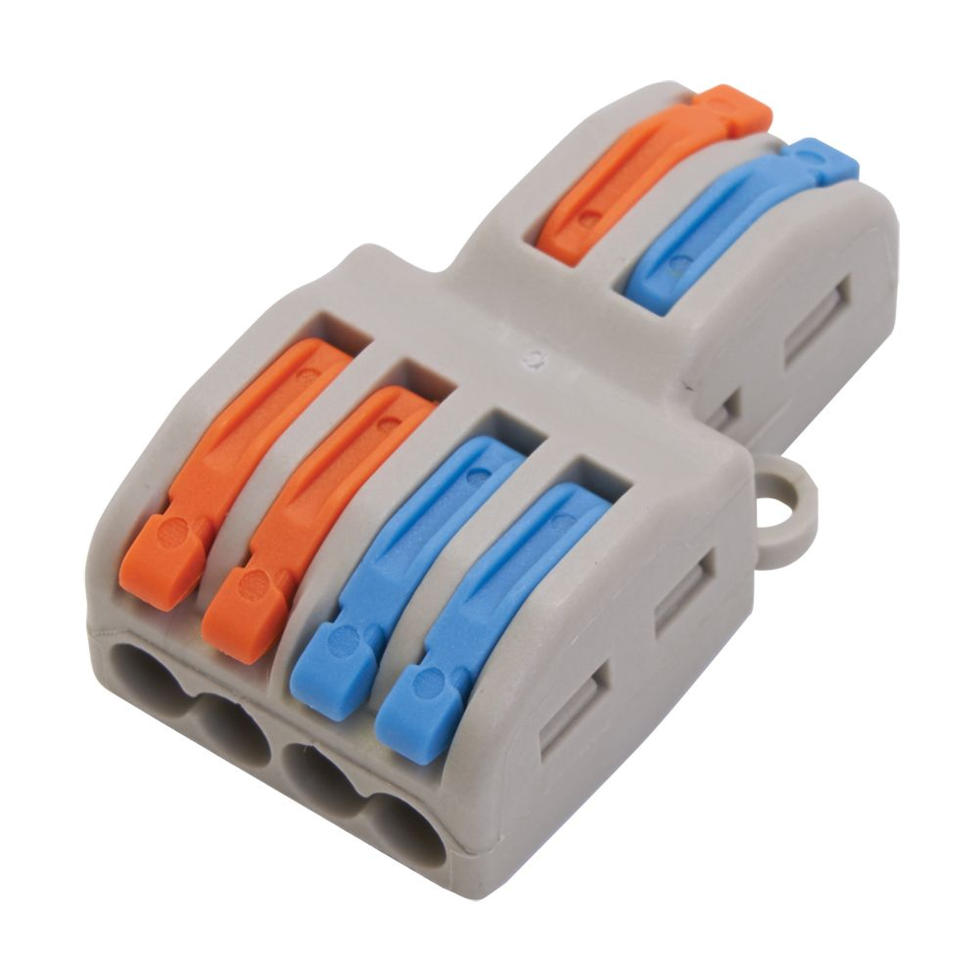 Клемма монтажная для фазных проводников, 2 контактные группы, LD222-424 Feron