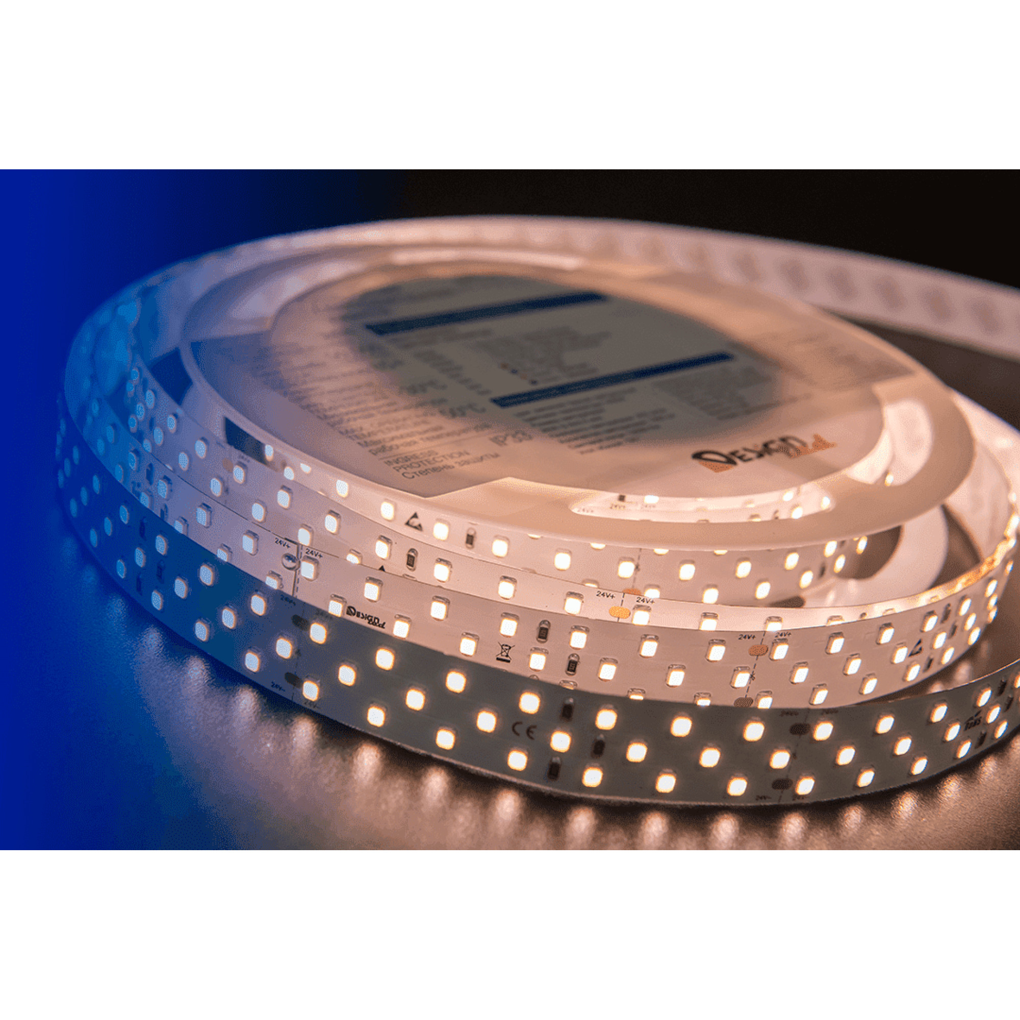 Лента светодиодная LUX2835 252LED/м 24Вт/м 24В IP33 Цвет:Теплый белый (2700K) (1метр) SWG