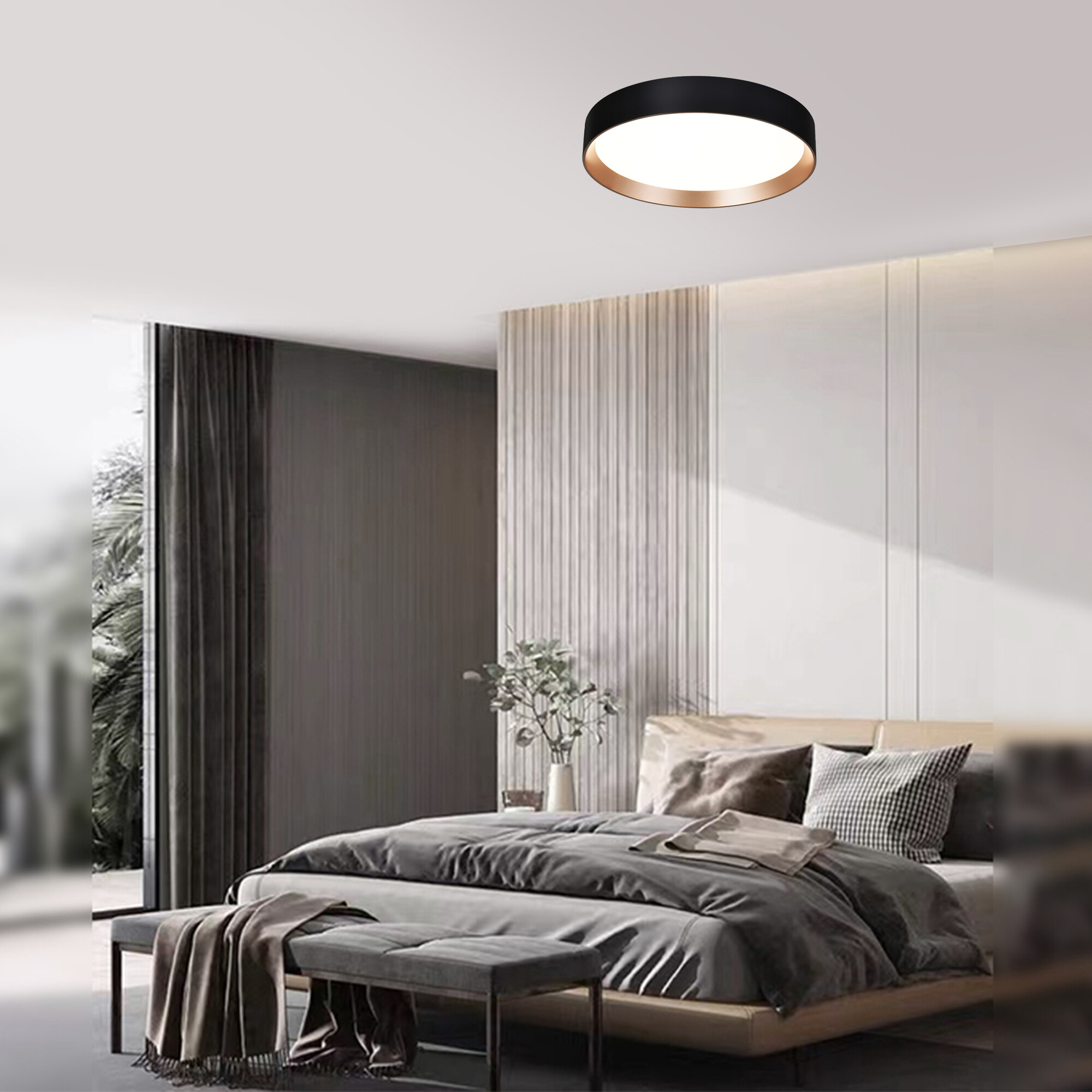 Светильник накладной светодиодный 24 Вт 4320 Лм Чёрный /Золото Signimpress