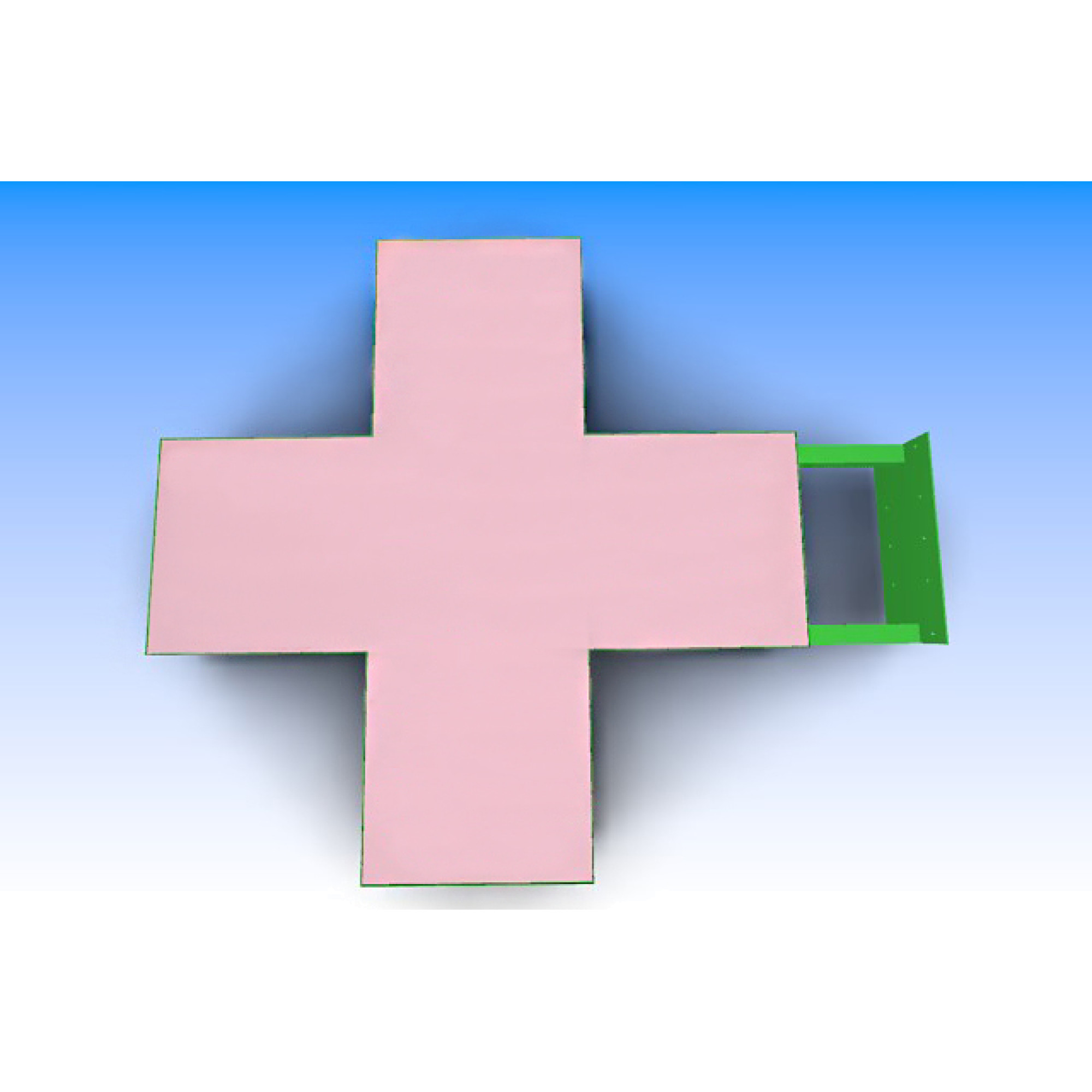 Крест аптечный светодиодный двухсторонний с шагом пикселей 8мм SignImpress