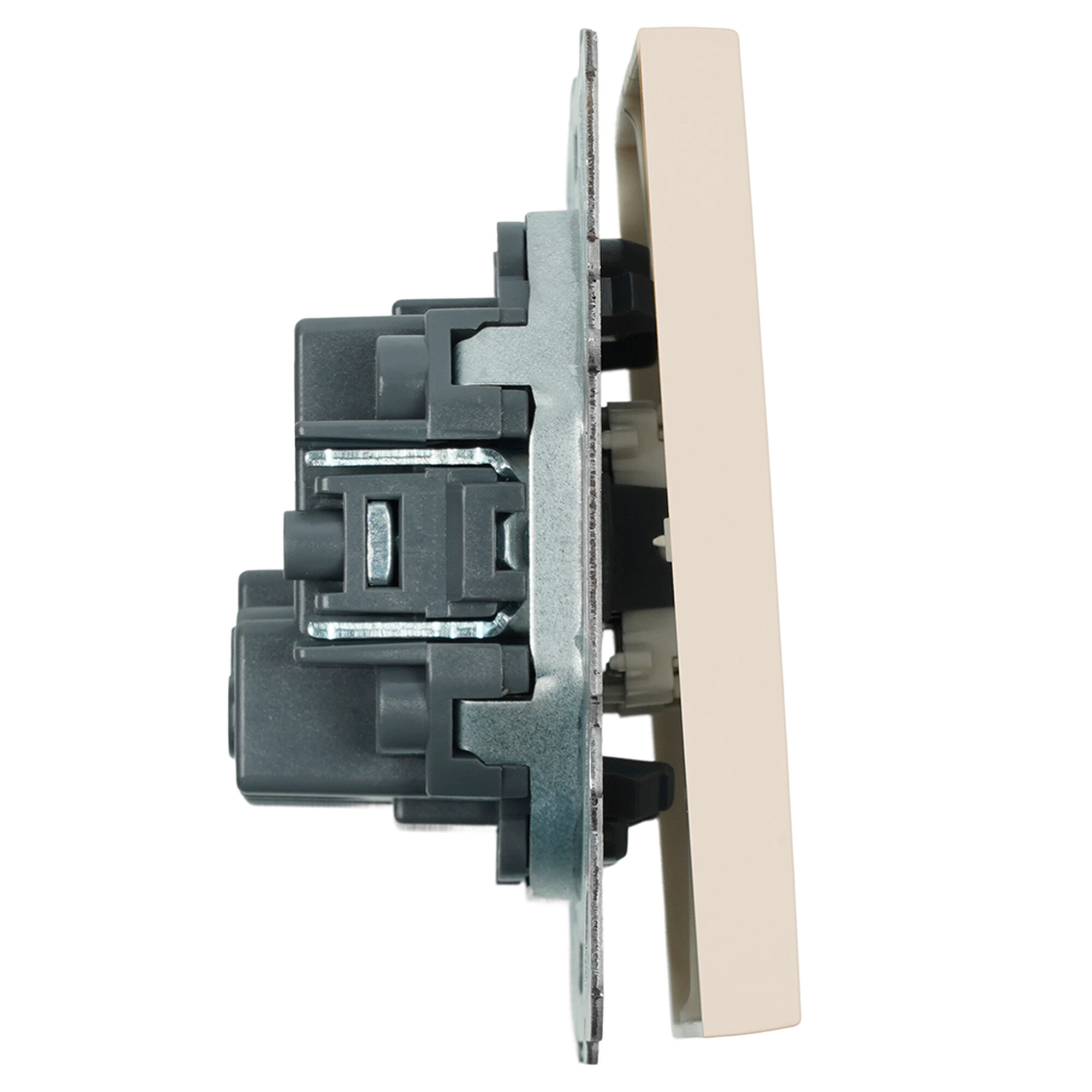 Выключатель 2-клавишный (механизм) 250В, 10А, серия Эмили, RSW10-5104-08, кашемир, soft touch