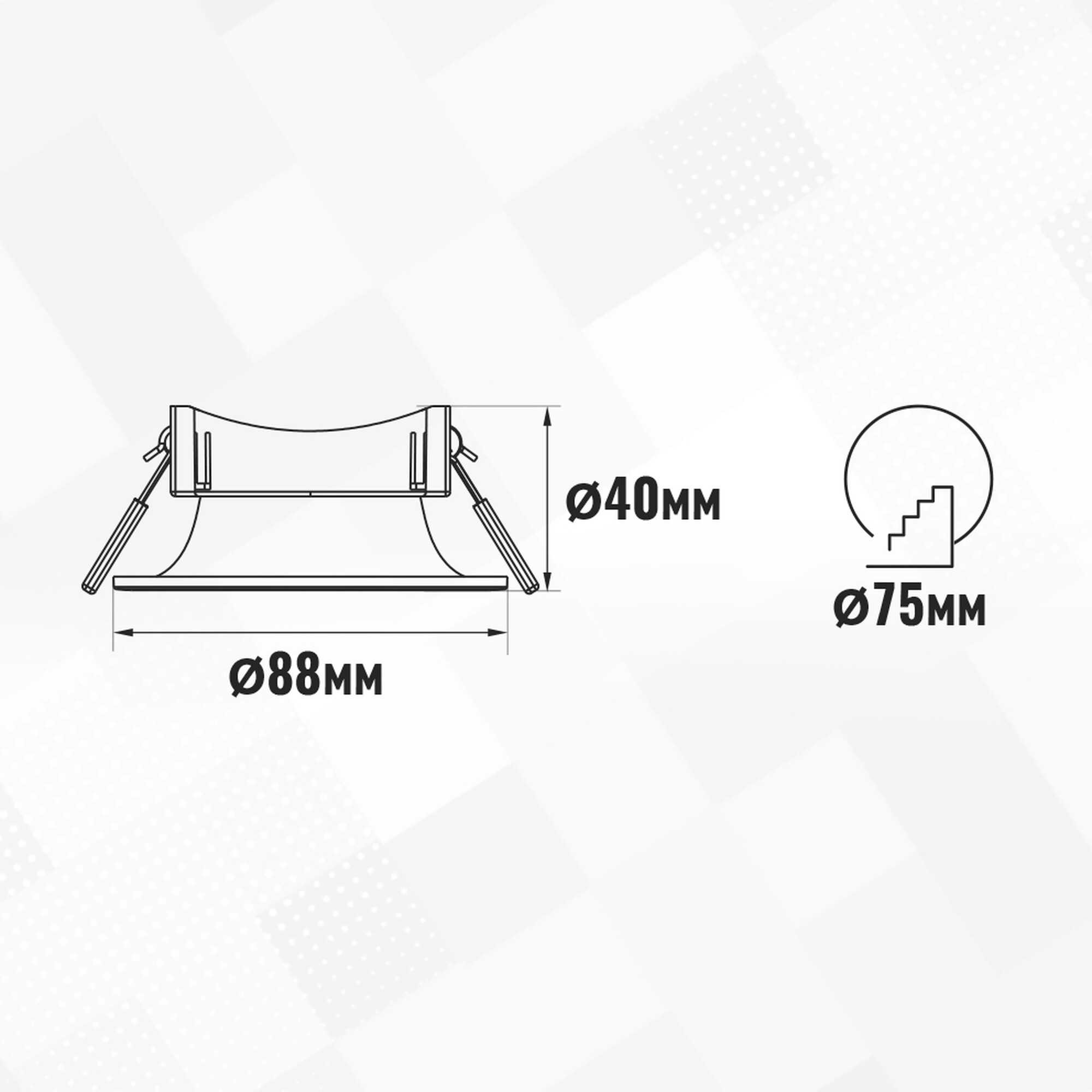 Светильник встраиваемый GU5.3 (MR16) круг 47540 Белый SignImpress