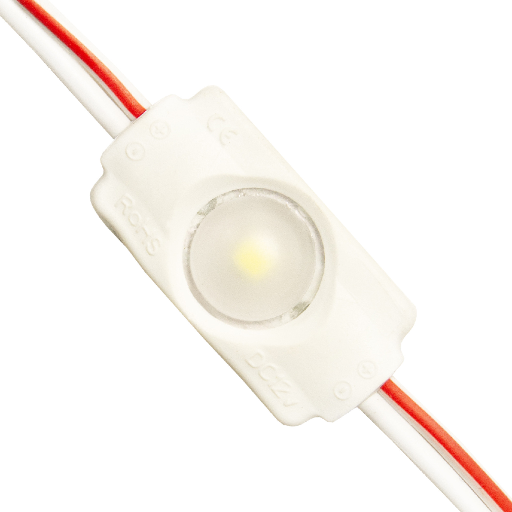 Модуль светодиодный 1 SMD 2835 0,6Вт 50Лм 6000К-6500К (с линзой 160) 3М -1шт. SignImpress