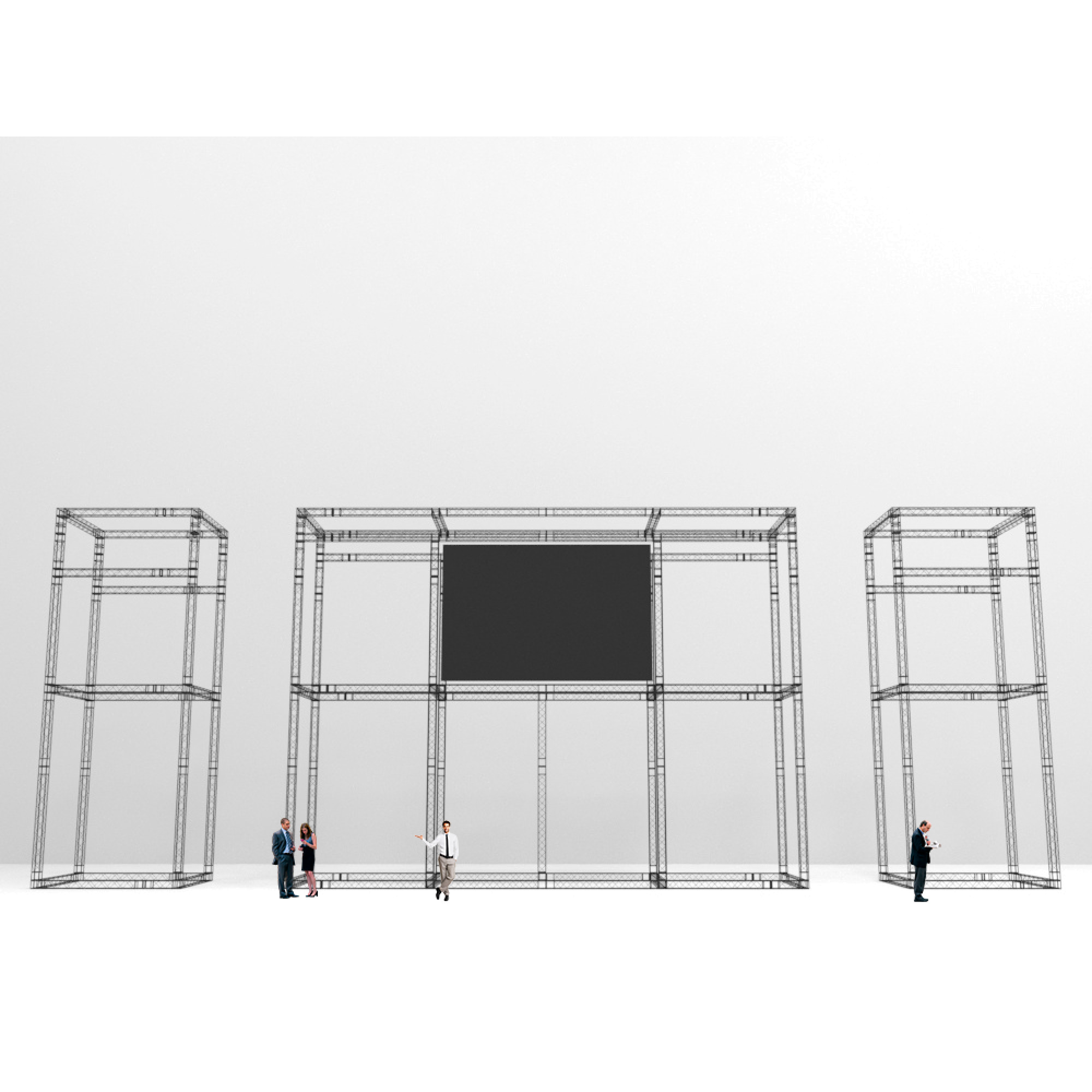 Фермы металлические Line 12*12*150cm, цвет черный, SignImpress