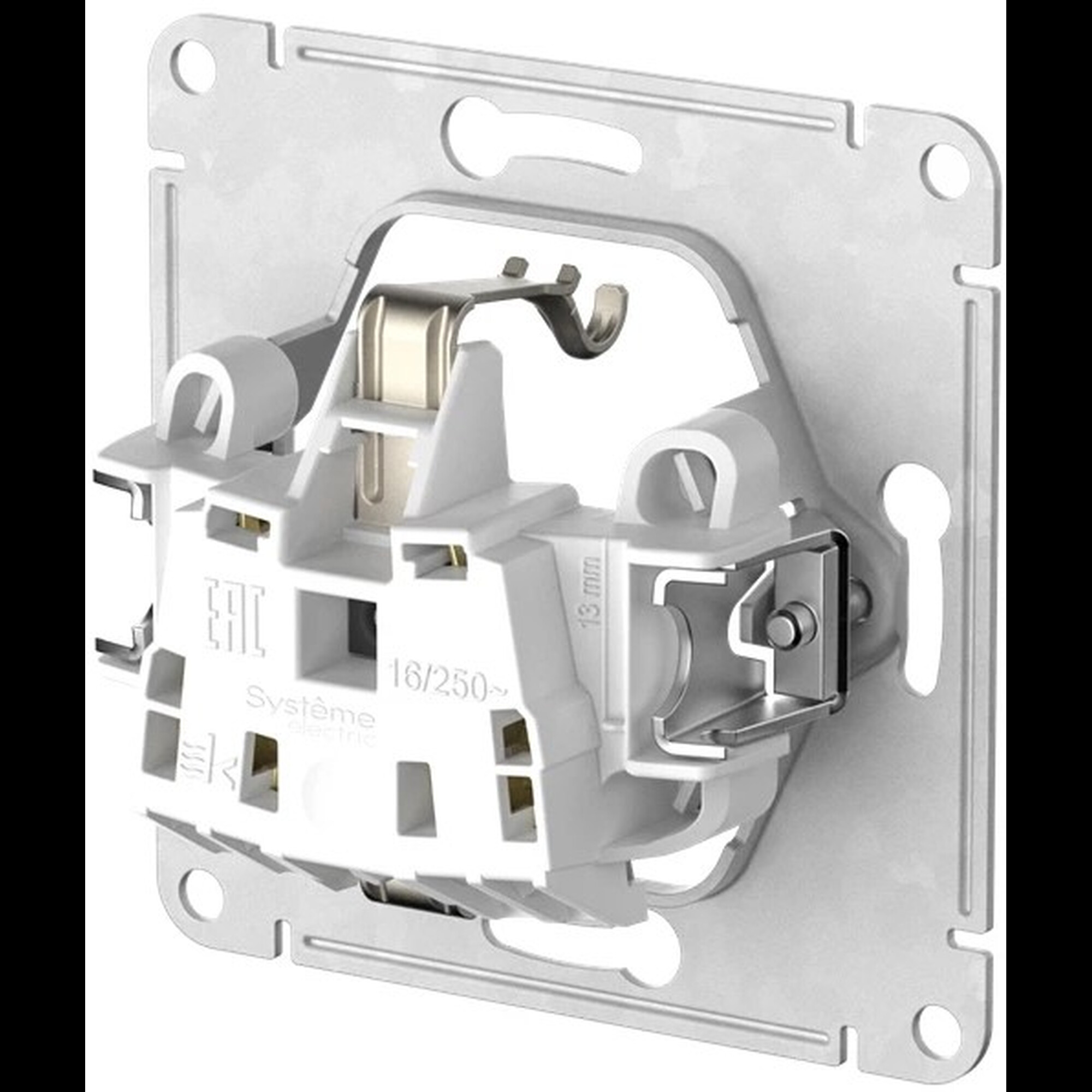 ATLASDESIGN РОЗЕТКА с заземлением, 16А, мех., быстрозажимные клеммы., КАРБОН