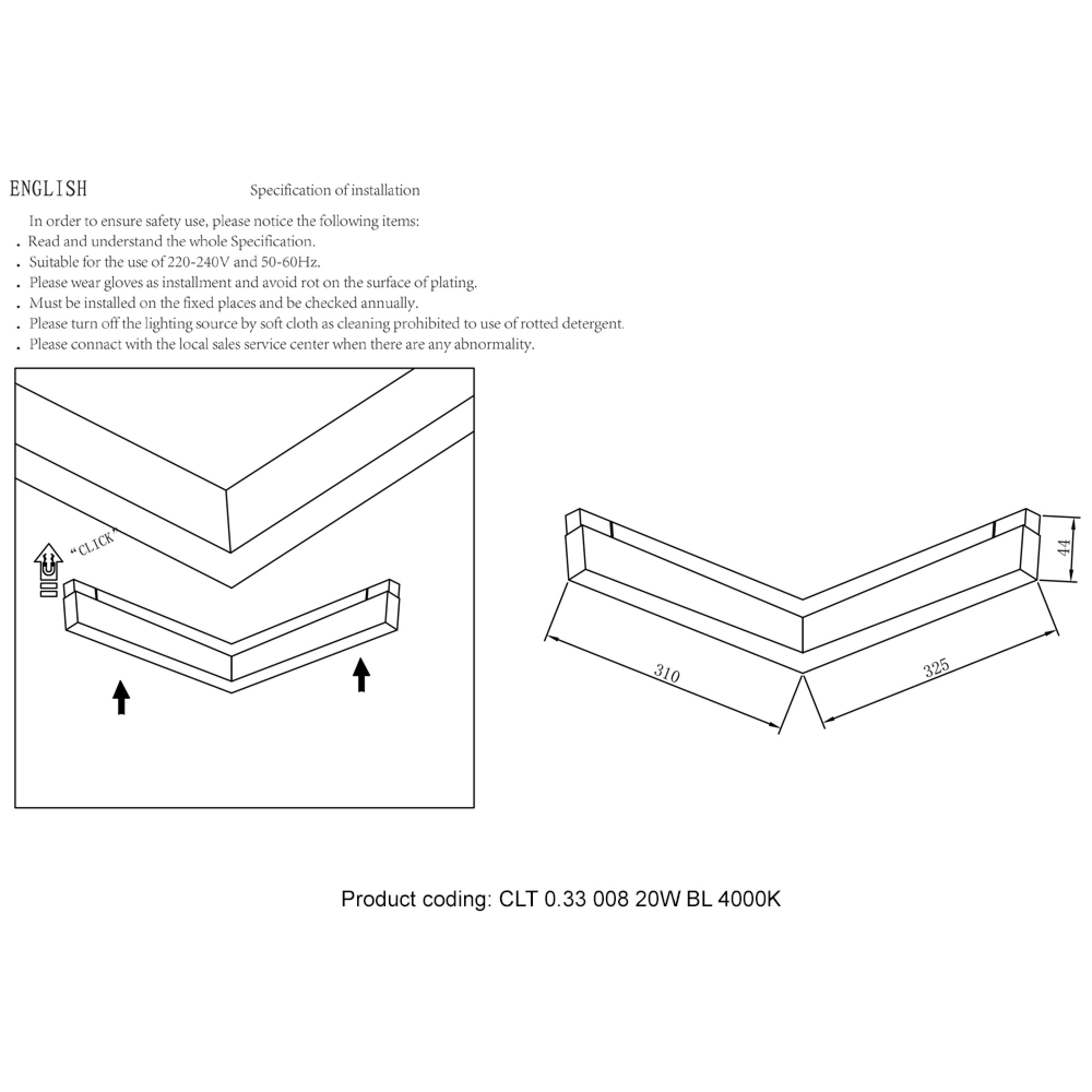 Светильник трековый магнитный Crystal Lux CLT 0.33 008 20W BL 4000K