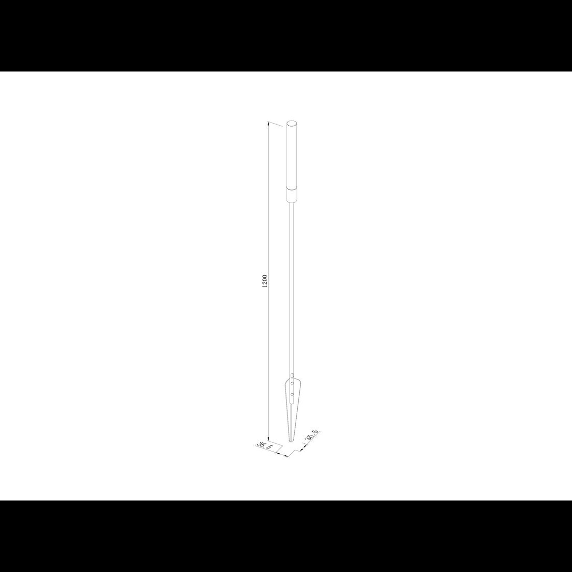 Ландшафтный светильник Камыш 1W-24V-WW-IP65 1200 мм 00-00045680 SWG