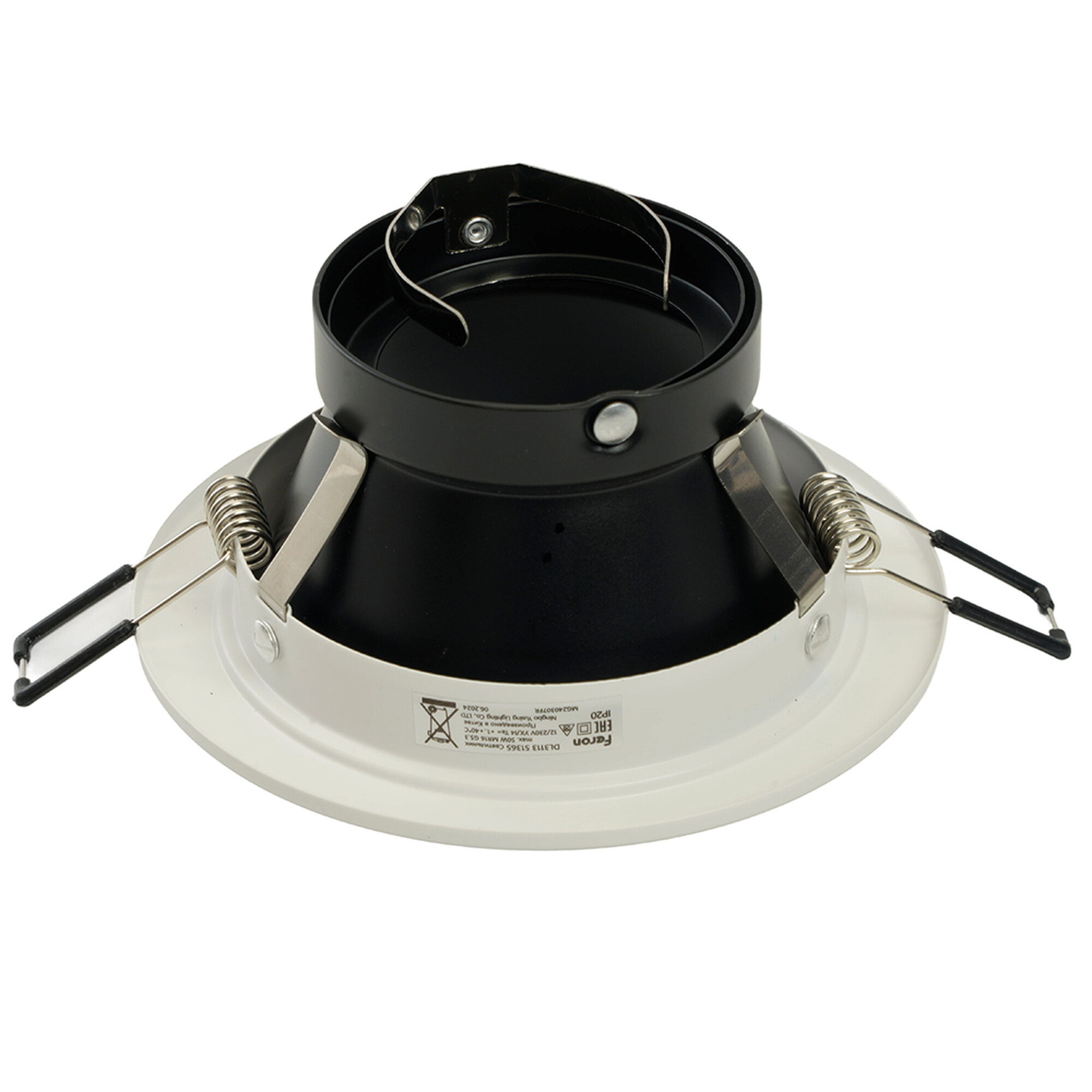 Светильник потолочный встраиваемый MR16 G5.3, белый + черный DL3113