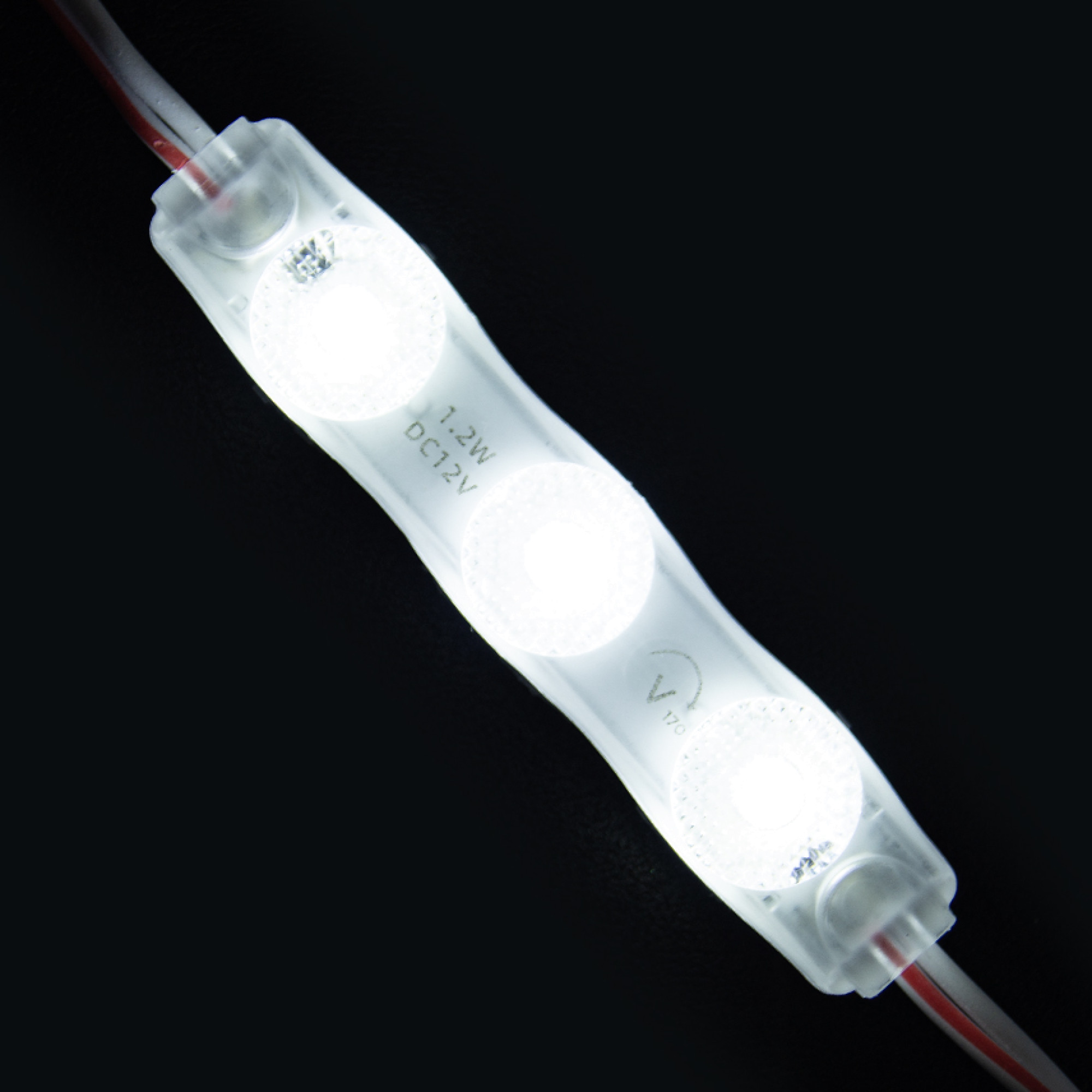 Модуль светодиодный 7014 3 SMD 2835 1,2Вт 110Лм 6000К-6500К (с линзой 170) 3M - 1шт. SignImpress