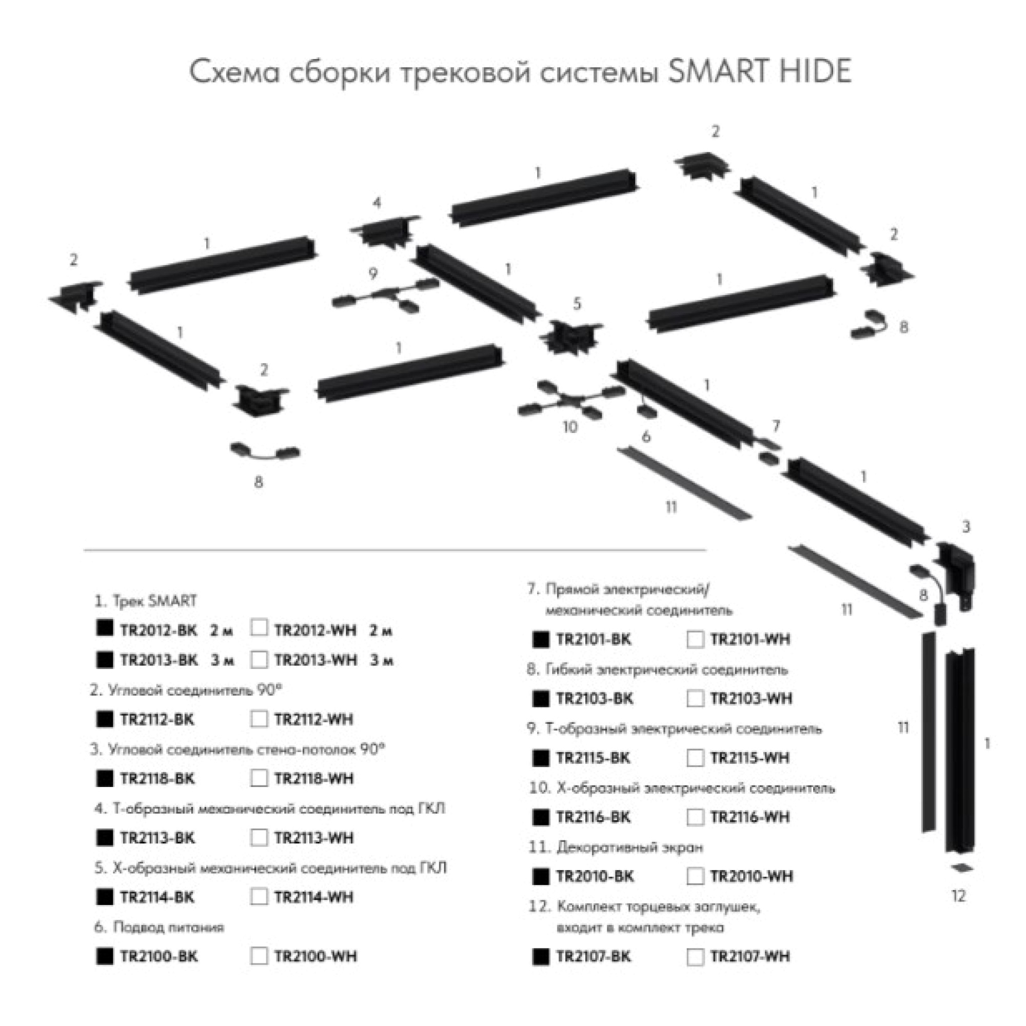 Прямой соединитель SMART ONE TR2101-BK Denkirs