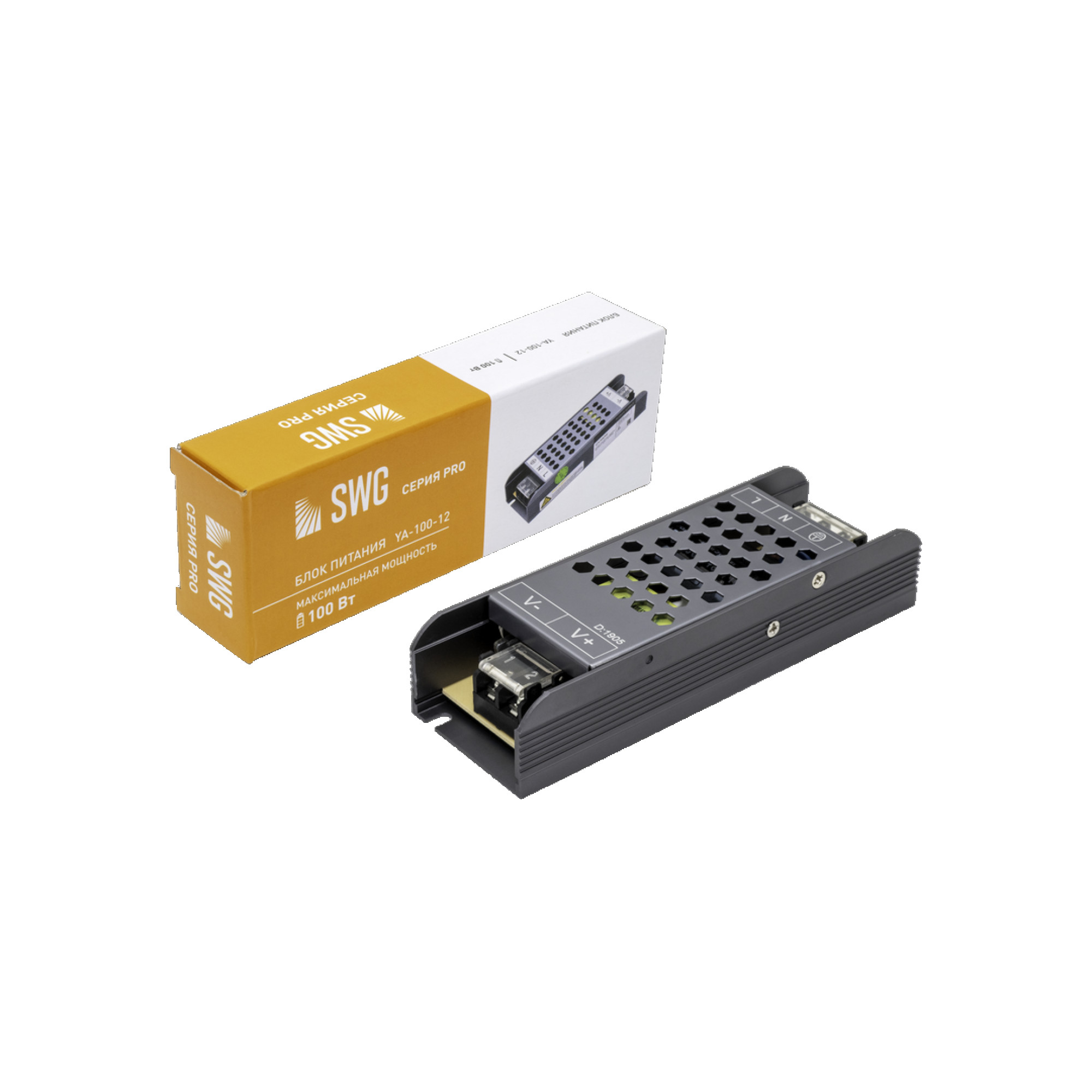 Блок питания LUX компактный, 12В, 100Вт, IP20 SWG