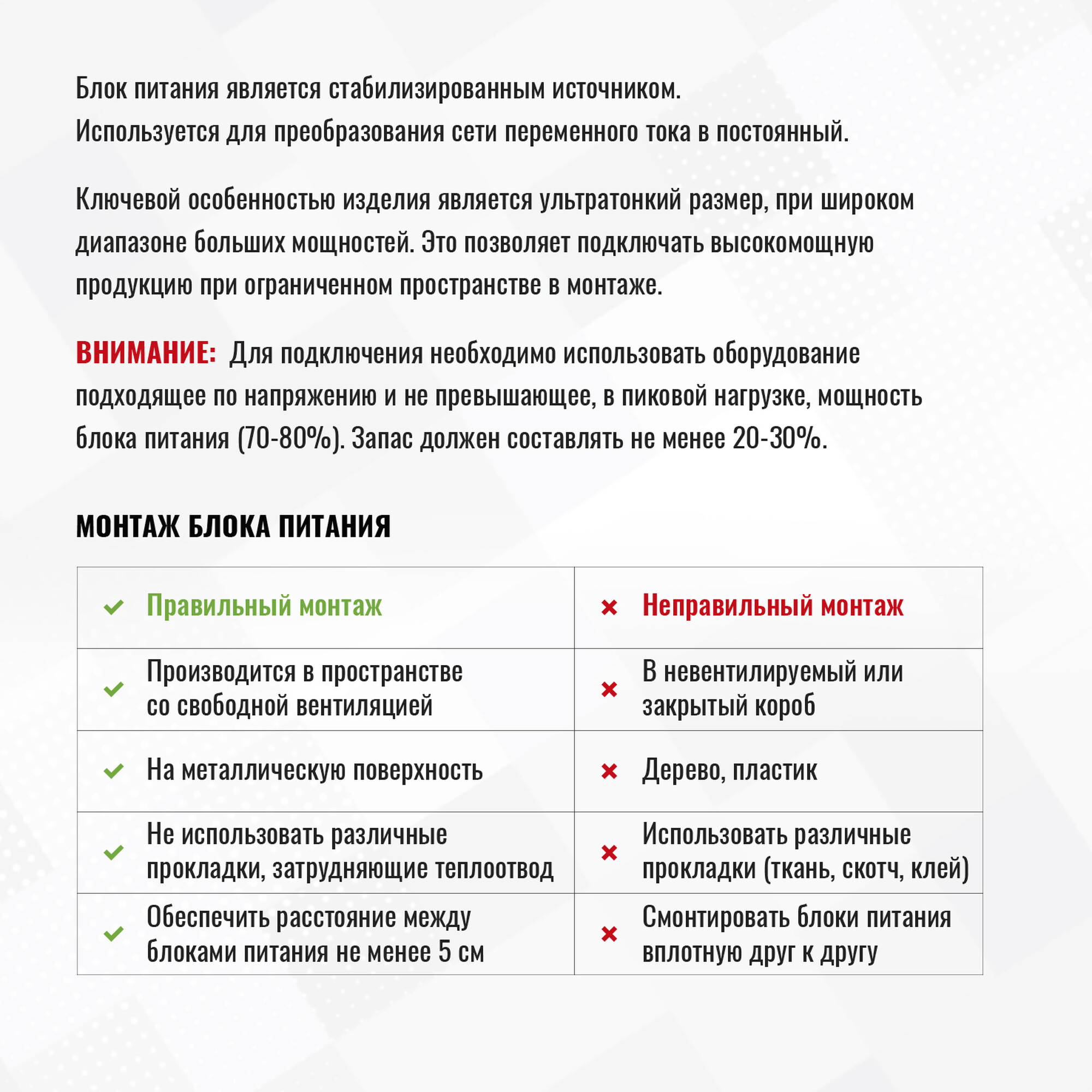 Блок питания ультратонкий 500Вт 12В IP20  SignImpress