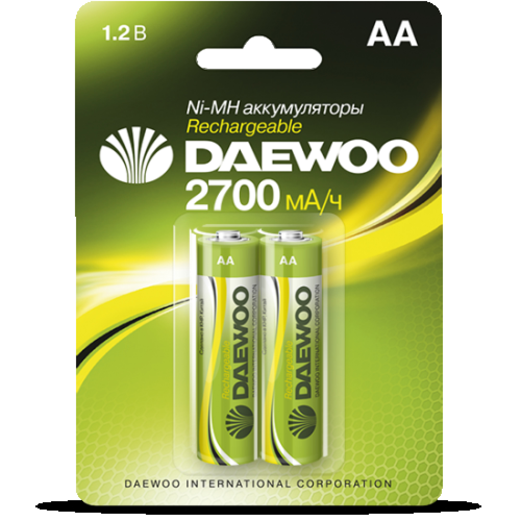 Батарейка акк. DAEWOO AA (2700mAh) BL-2 - 1шт.