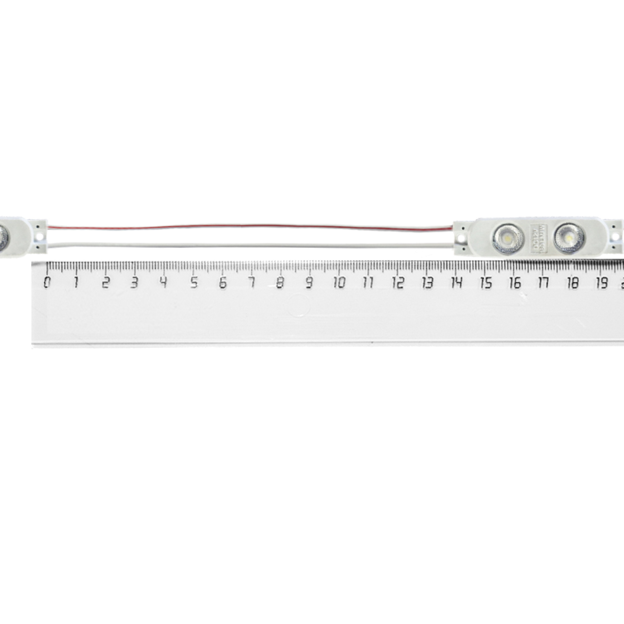 Модуль светодиодный 2 SMD 2835 0,72Вт 130Лм 9000-10000К (с линзой 175) - 1шт. SignImpress
