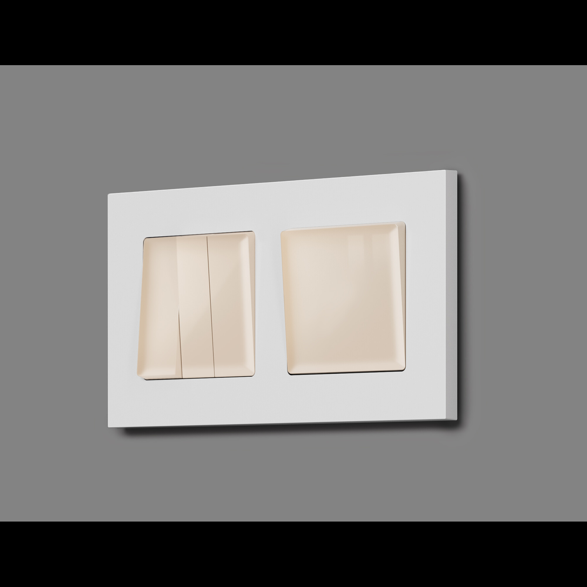 Лицевая панель для 1-клавишных выключателей QUANT Ambrella Volt ALFA AP3010