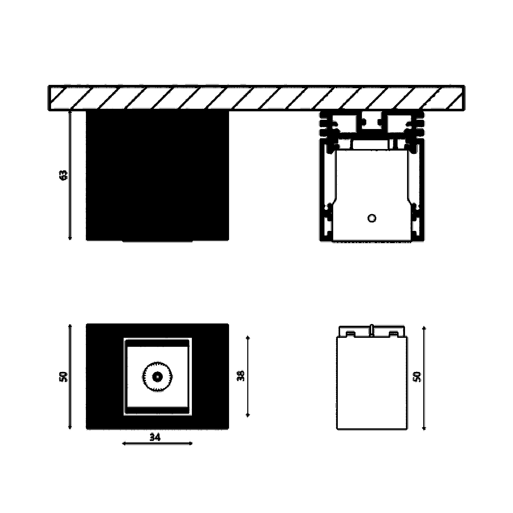 Трековый светильник SY 2W Черный 4000К SY-601231-BL-2-NW SWG