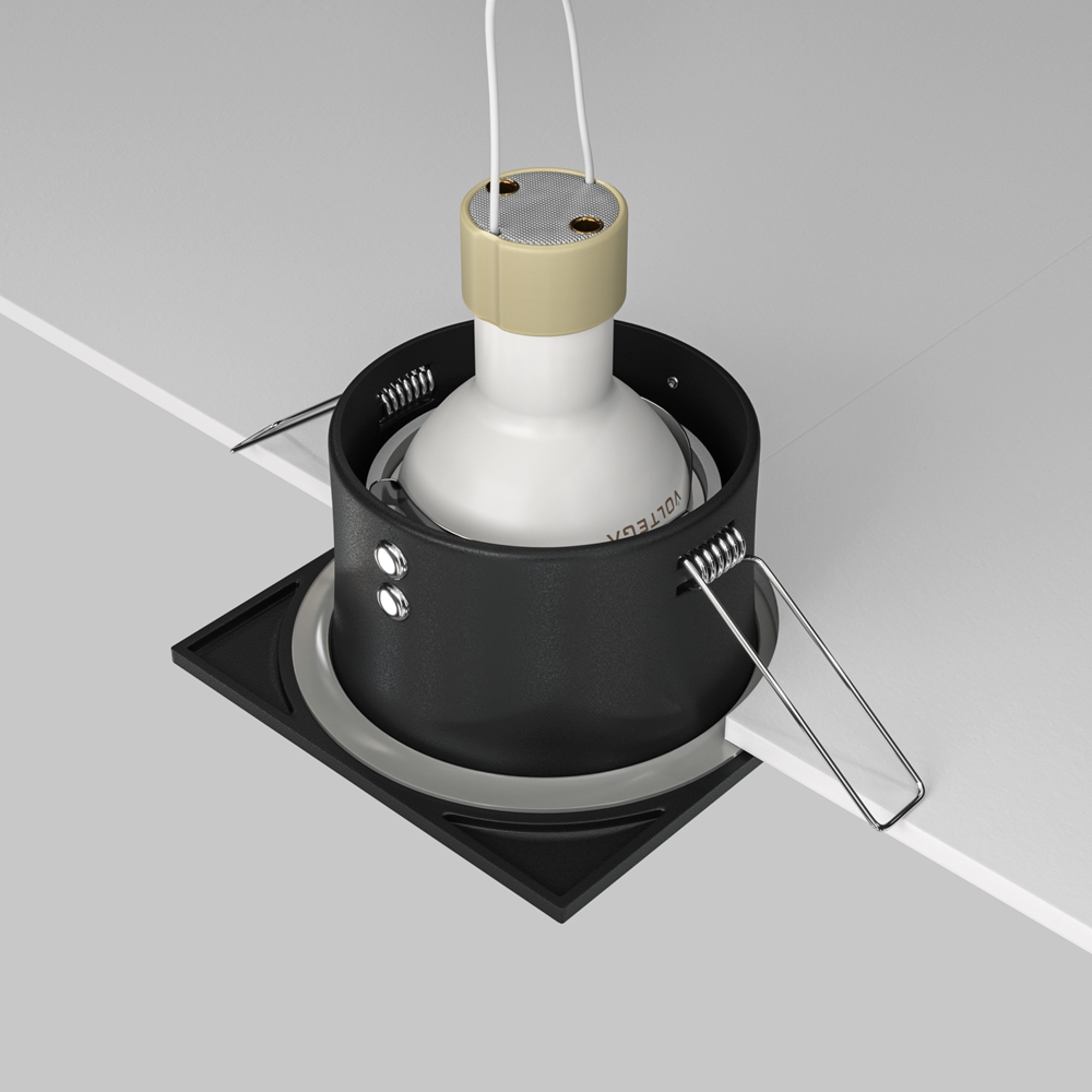 Встраиваемый светильник Zoom GU10 1x50Вт IP 65 чёрный Maytoni