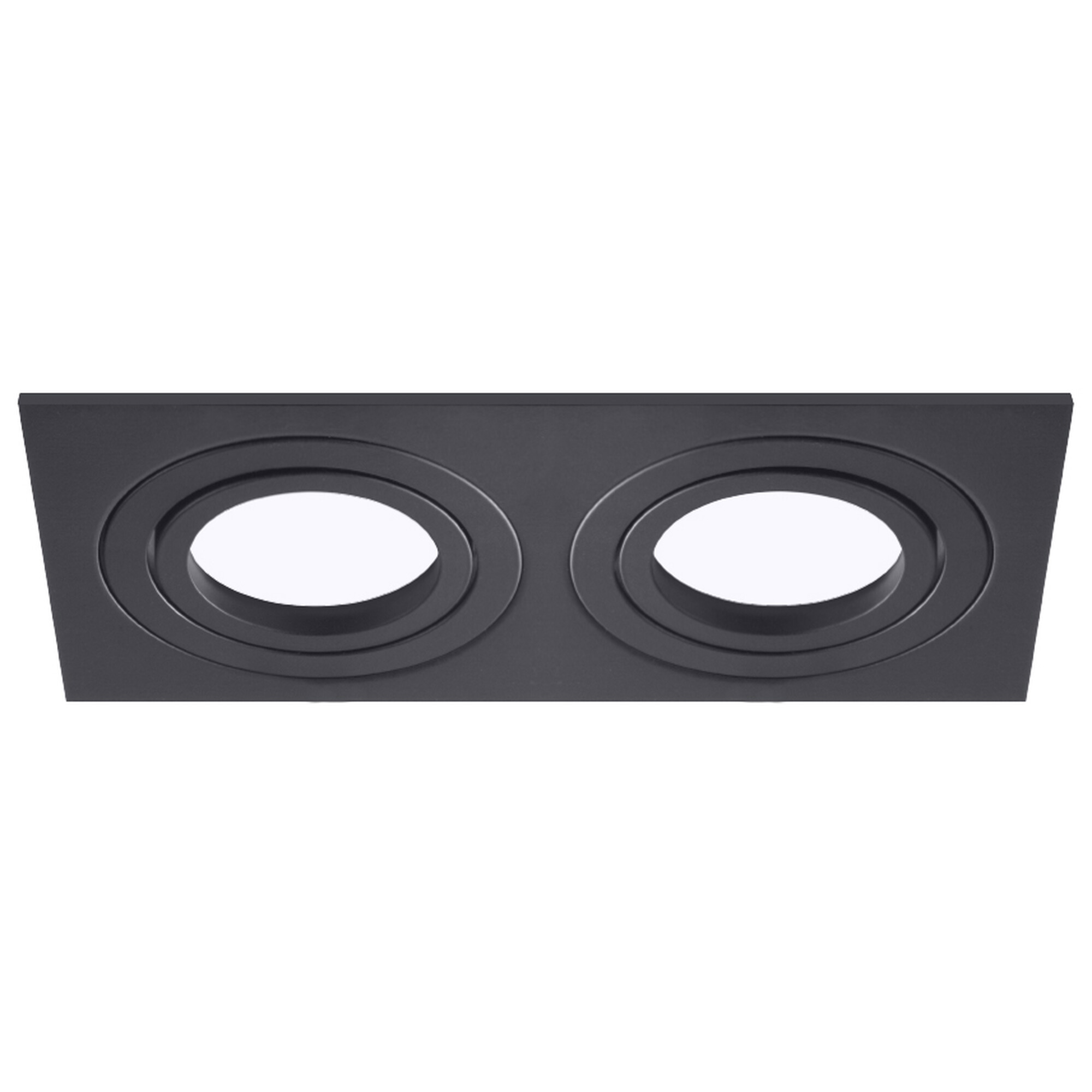 Светильник встраиваемый поворотный GU5.3 (MR16) двойной прямоугольник 010105 Чёрный SignImpress