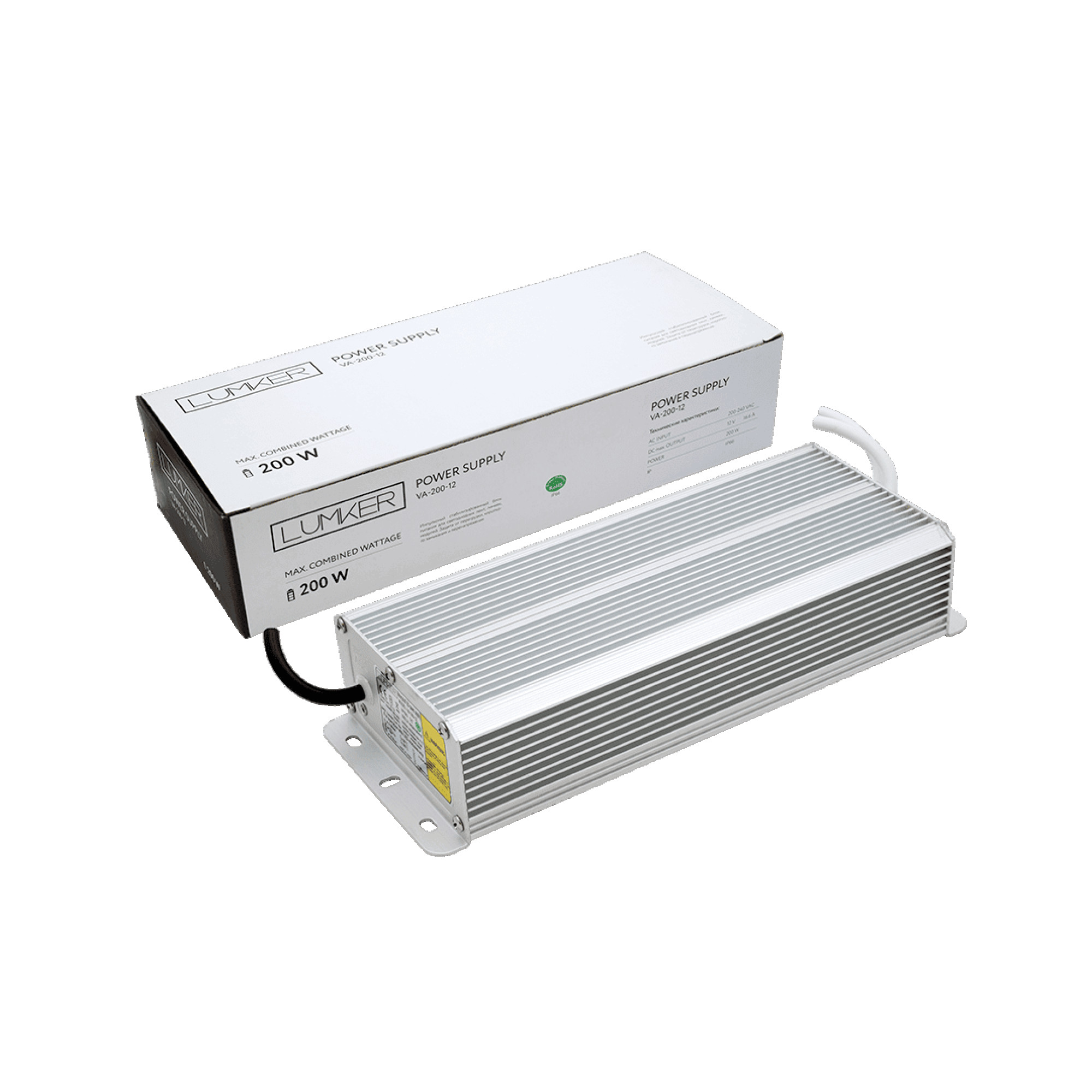 Блок питания Al Блок питания LTPW, 200 W Влагозащитный IP66, 12 V, 3 года гарантии SWG