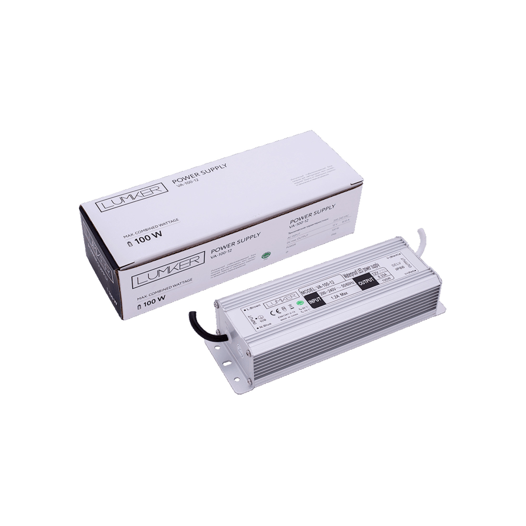 Блок питания Al Блок питания LTPW, 100 W Влагозащитный IP66, 12 V, 3 года гарантии SWG