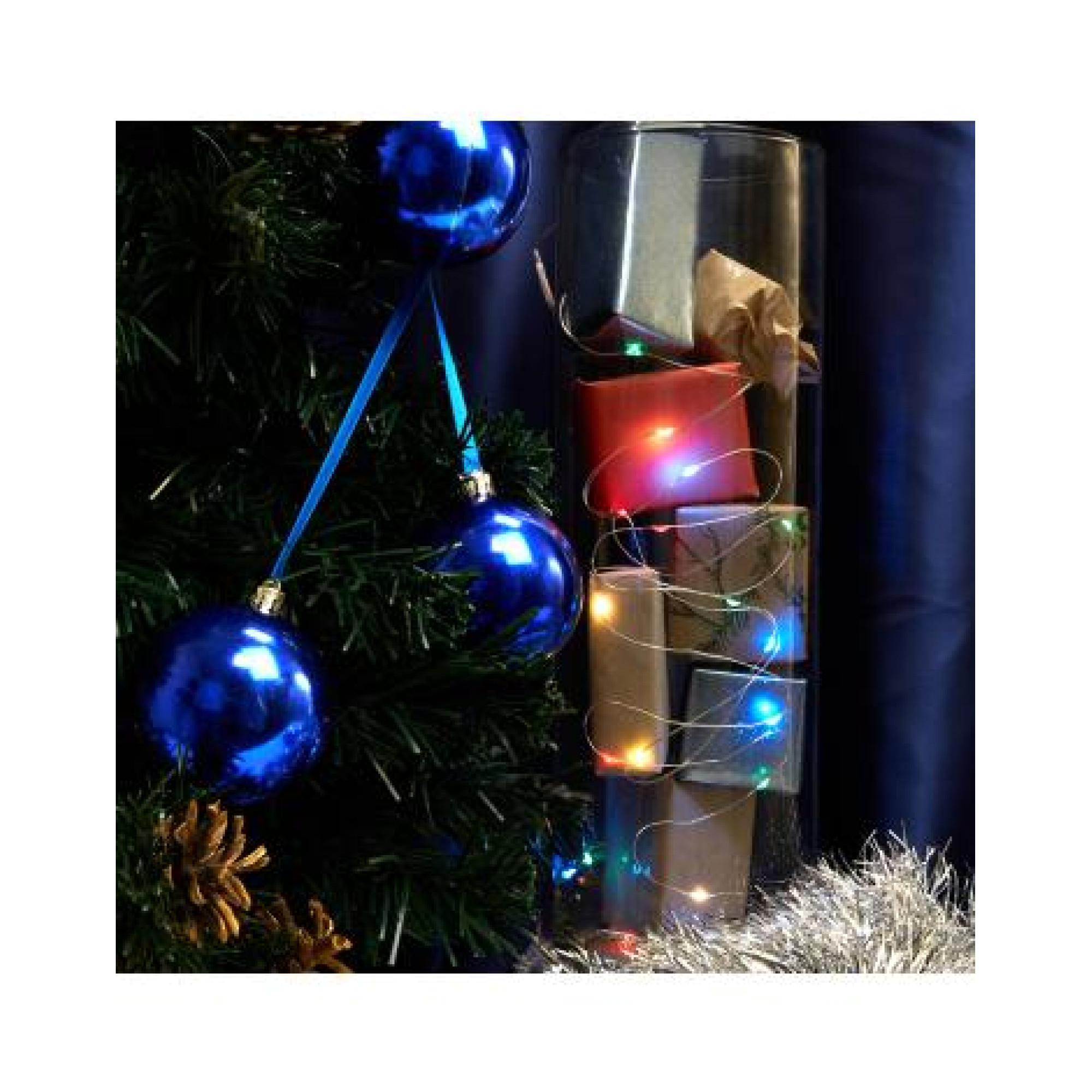 Гирлянда линейная CL576 Роса, статичная, 10м USB мультиколор , прозрачный шнур Feron