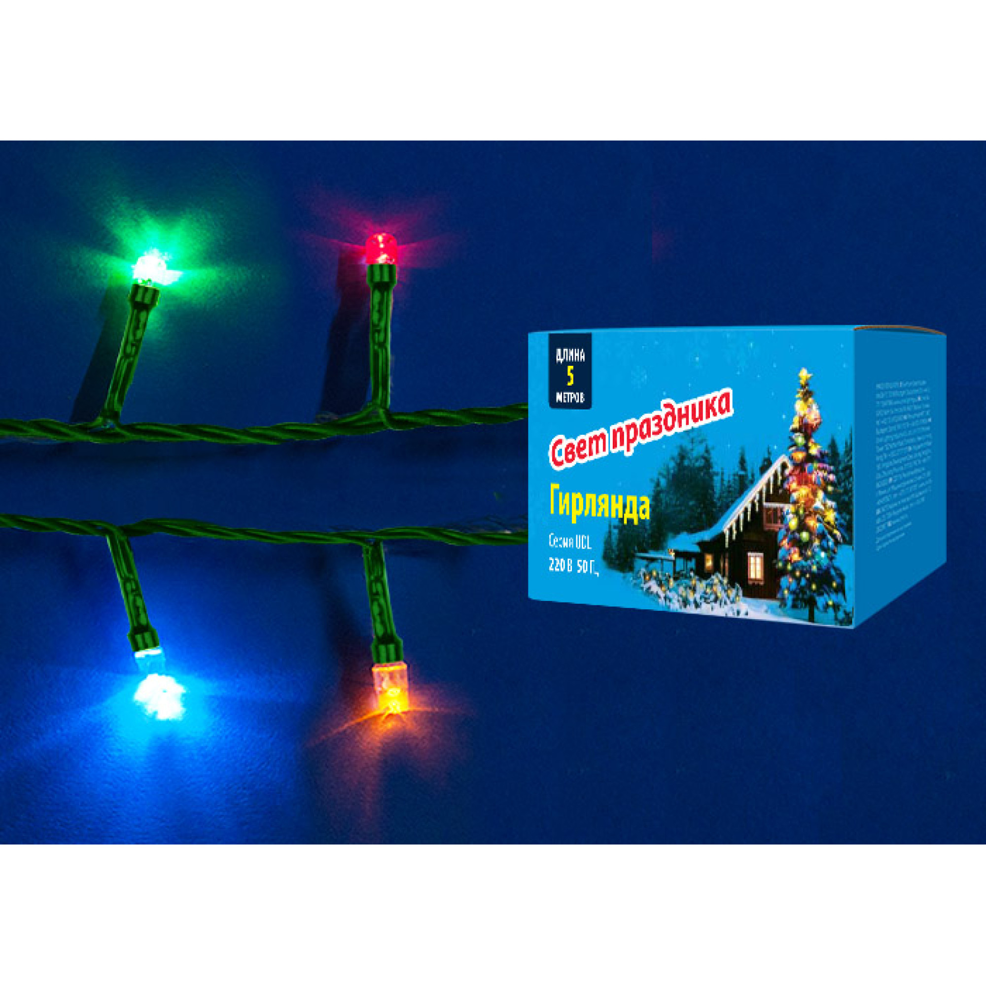 Гирлянда светодиодная провод зеленый ULD-S1000-100/DGA WHITE IP20 Uniel