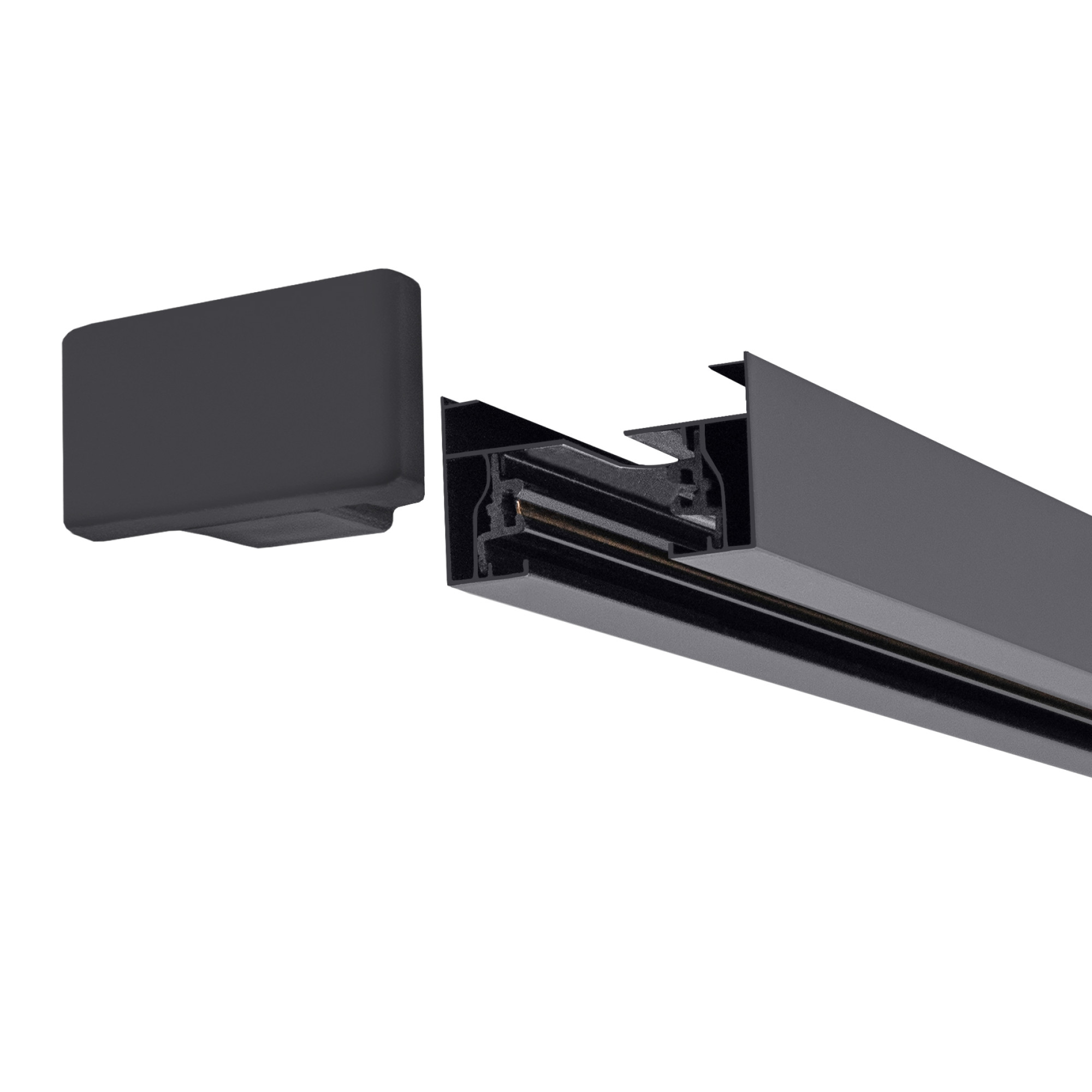 Шинопровод однофазный накладной Standard 220В для трековых светильников Чёрный 3м SignImpress