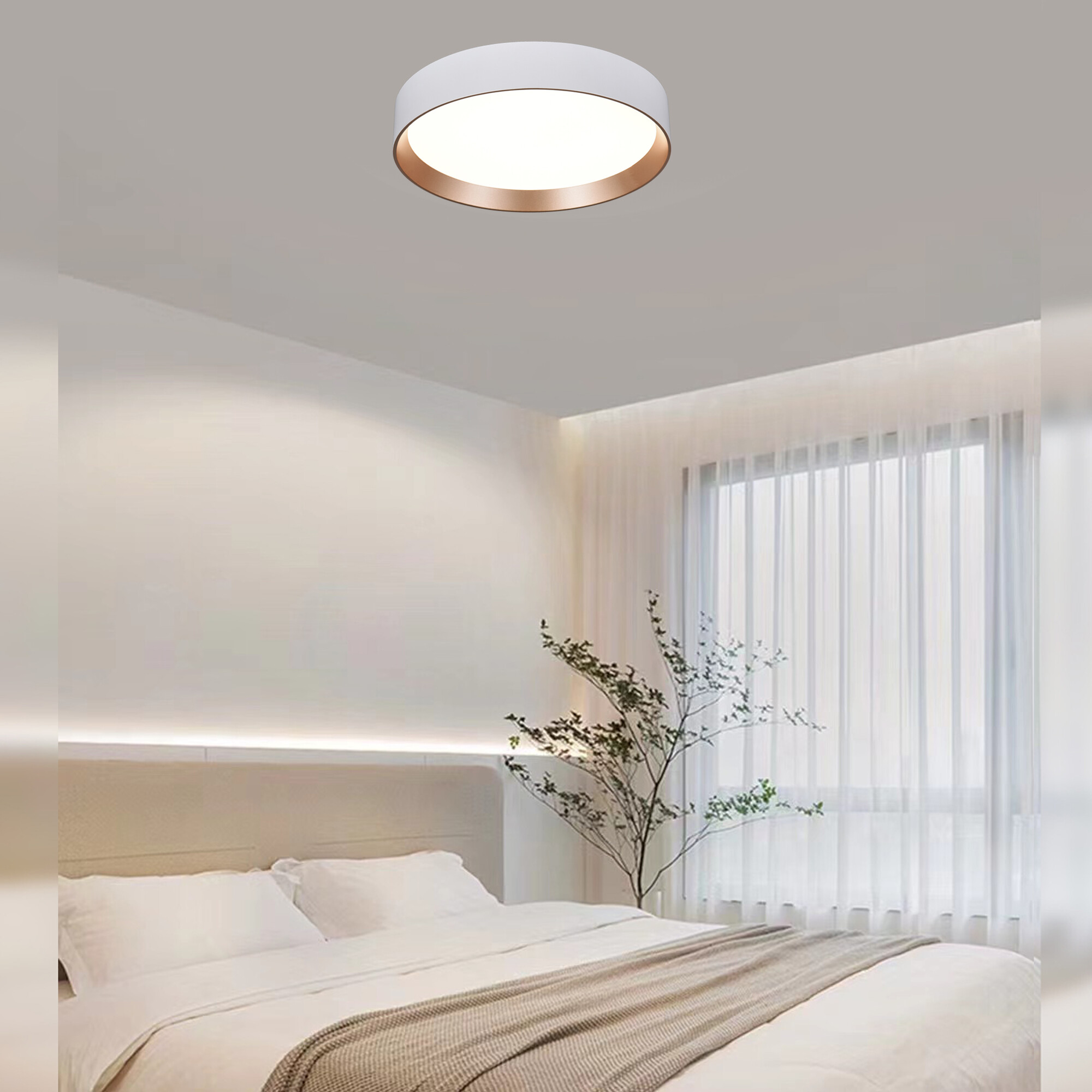 Светильник накладной светодиодный 24 Вт 4320 Лм Белый/Золото Signimpress