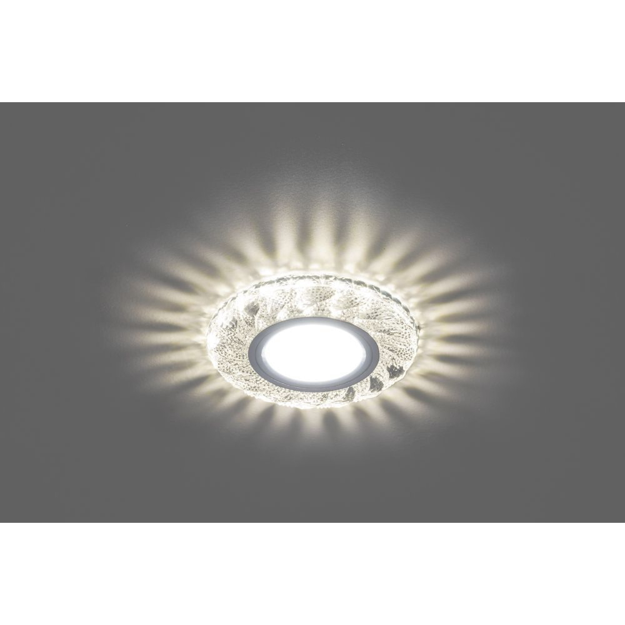 Светильник встраиваемый с подсветкой 15LED*2835 SMD 4000K, MR16 50W G5.3, белый, хром, CD907 Feron
