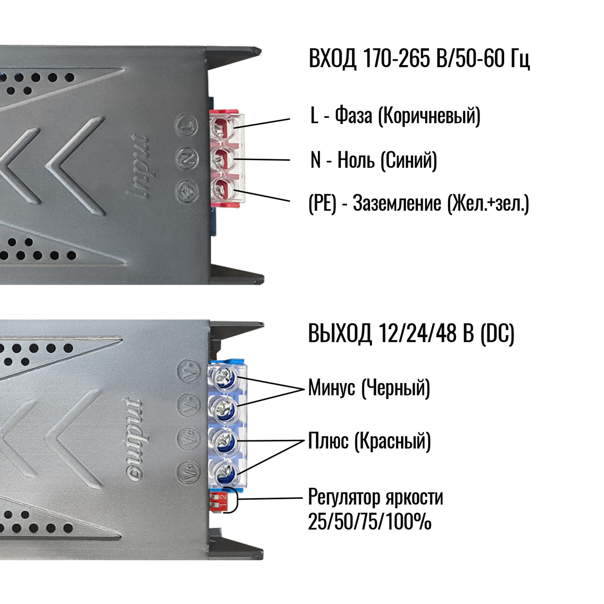 Блок питания ПРО регулятор яркости 600Вт 24В IP20 SignImpress