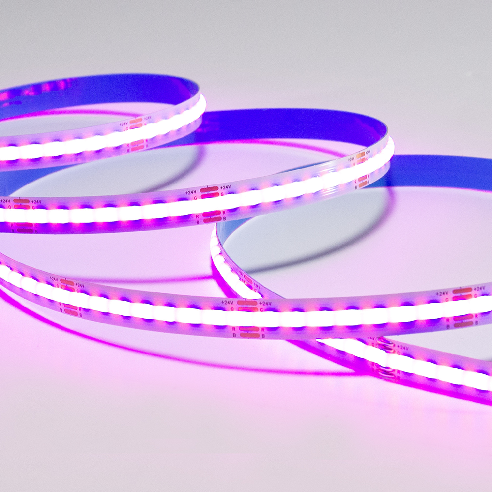 Лента светодиодная COB 24В 480д/м 12Вт RGB IP20 SignImpress