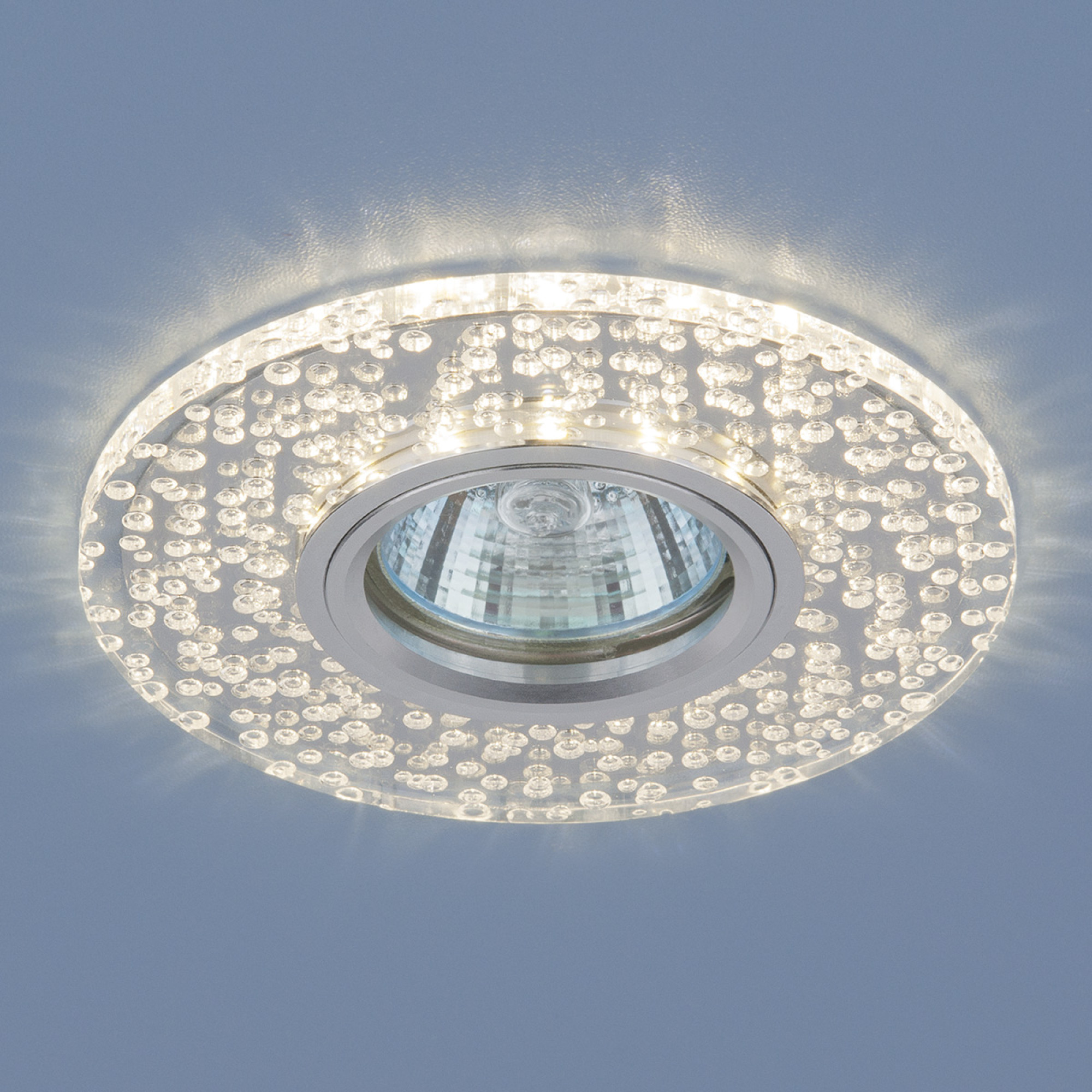 Светильник встраиваемый с подсветкой 2199 MR16 зеркальный/прозрачный Elektrostandard (распродажа)