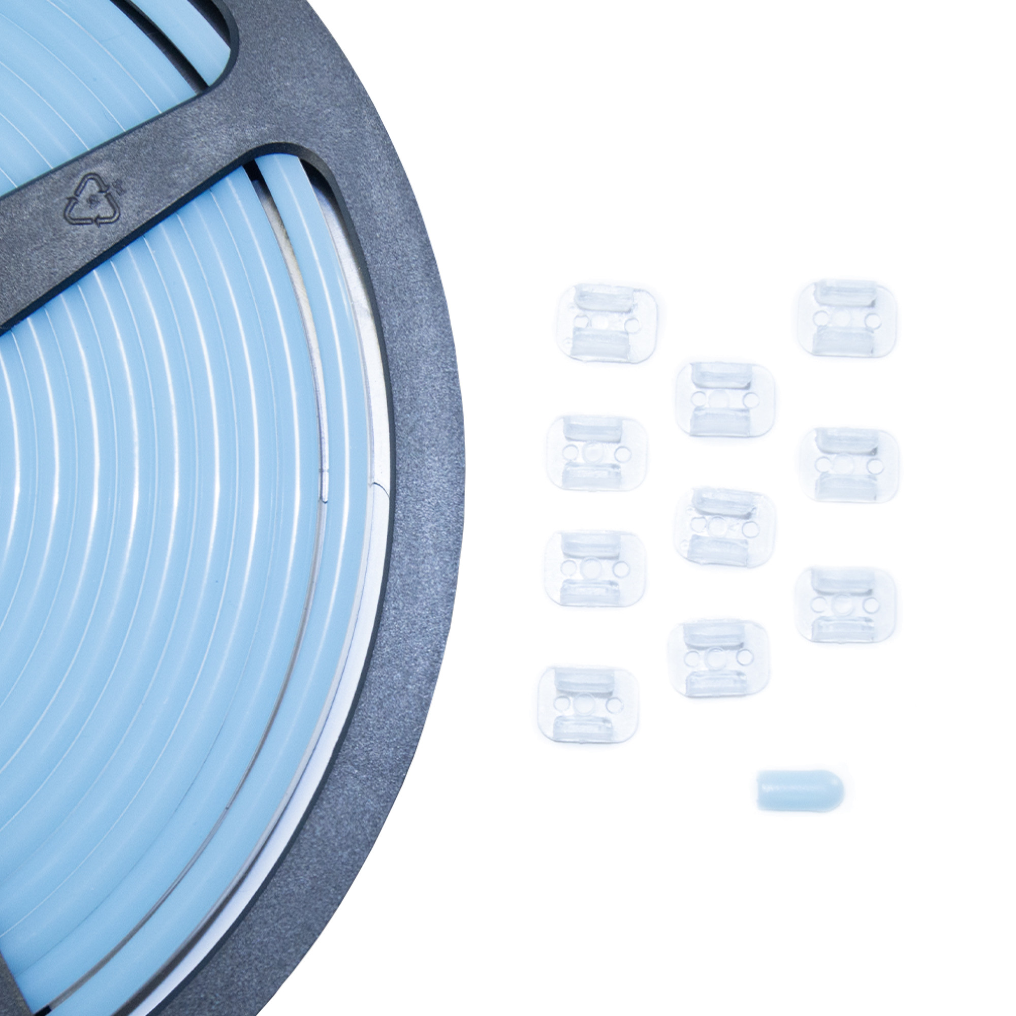 УЦЕНКА Неон гибкий ПВХ SMD2835 12В 110д/м 9Вт Ледяной синий 6*12мм рез1диод IP65 5м SignImpres