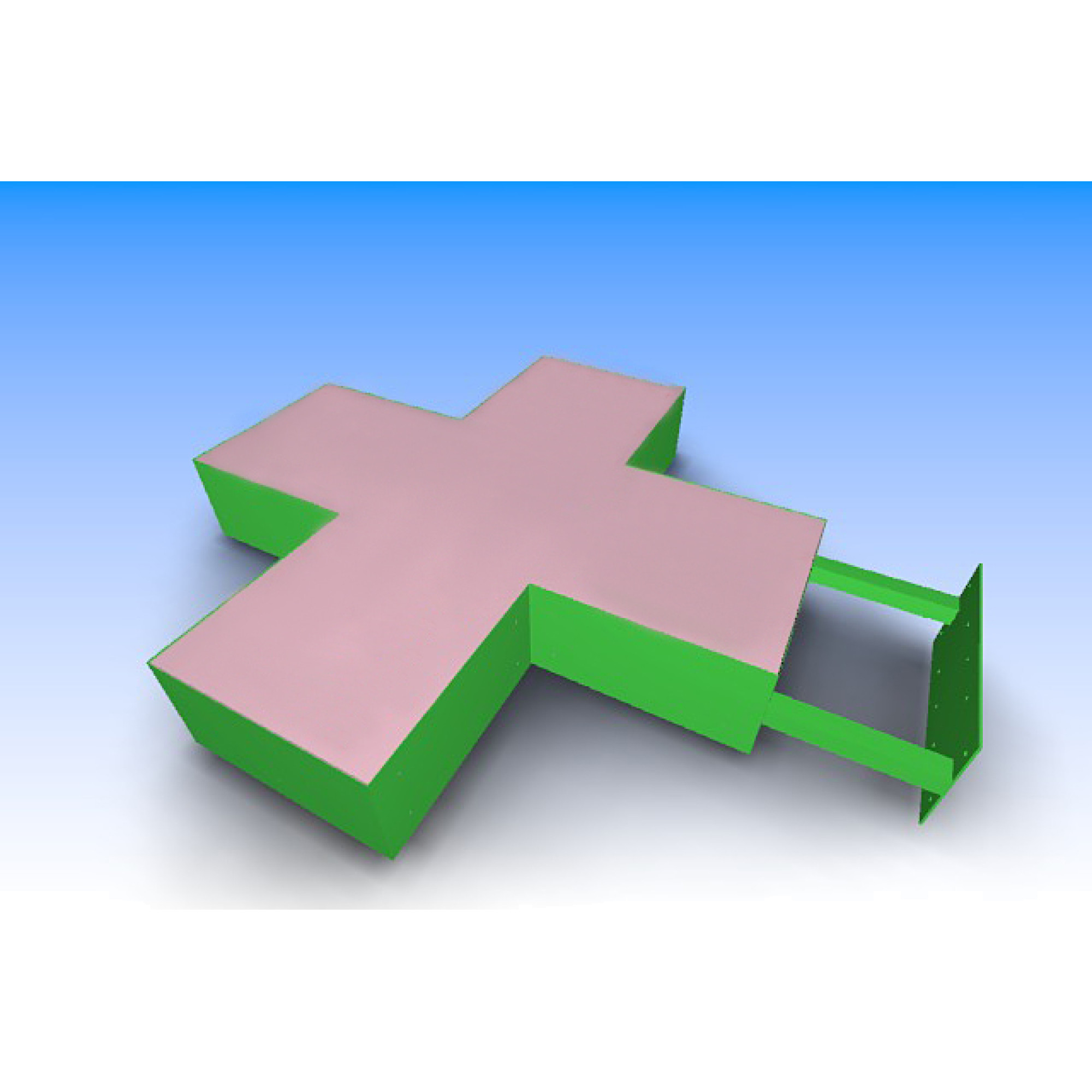 Крест аптечный светодиодный двухсторонний с шагом пикселей 8мм SignImpress